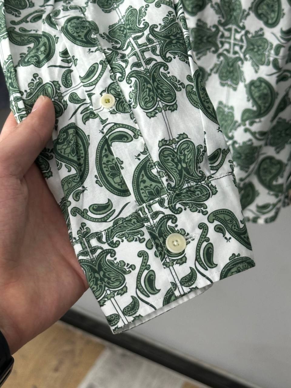 Pretty Green Pretty Green Paisley Patterned Long Sleeve Shirt Size US XL / EU 56 / 4 - 6 Thumbnail