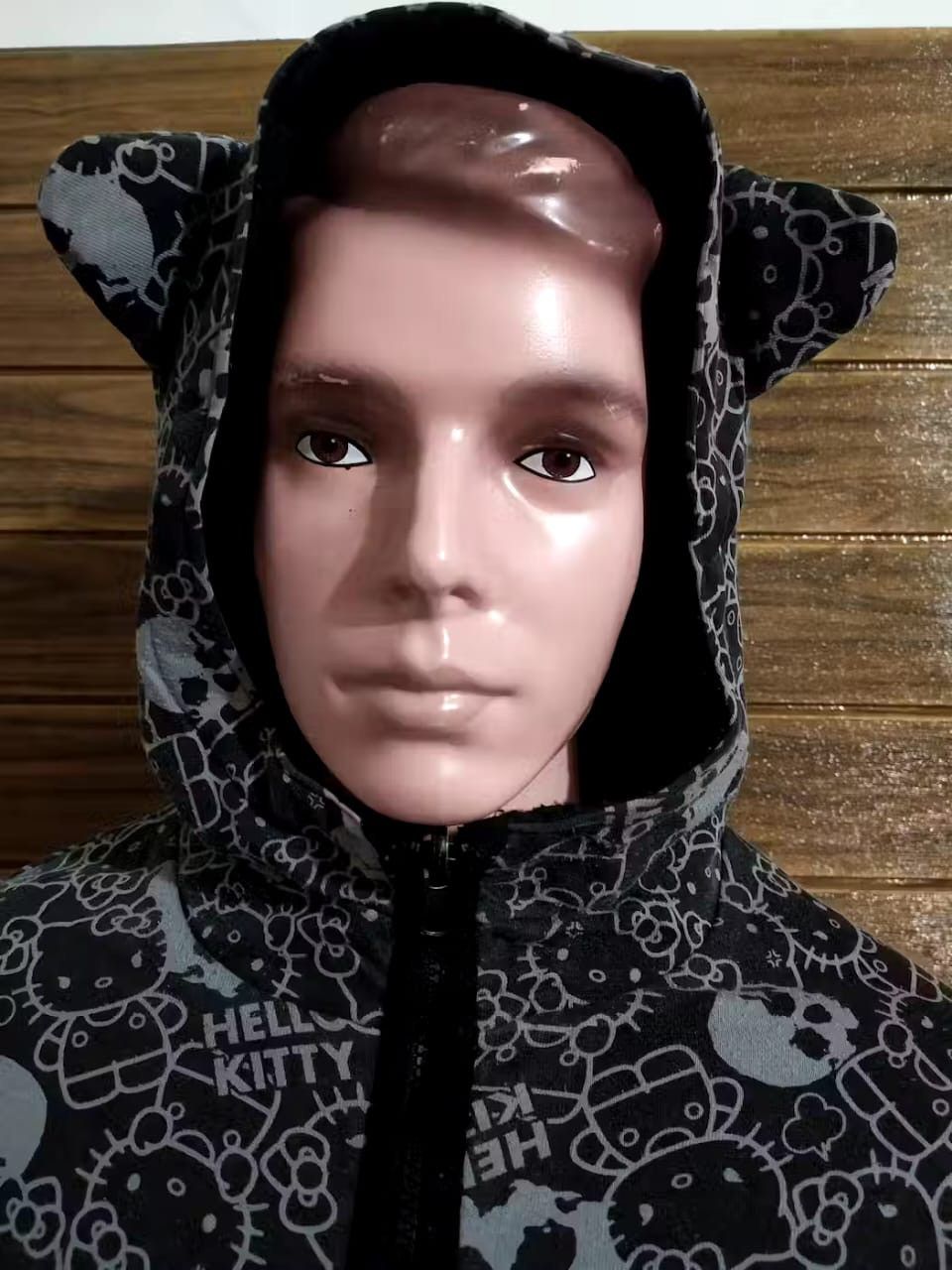 Anime Rare Hello Kitty Horn Bunny Devil Fullprint Skull Zip hoodie Size US L / EU 52-54 / 3 - 2 Thumbnail