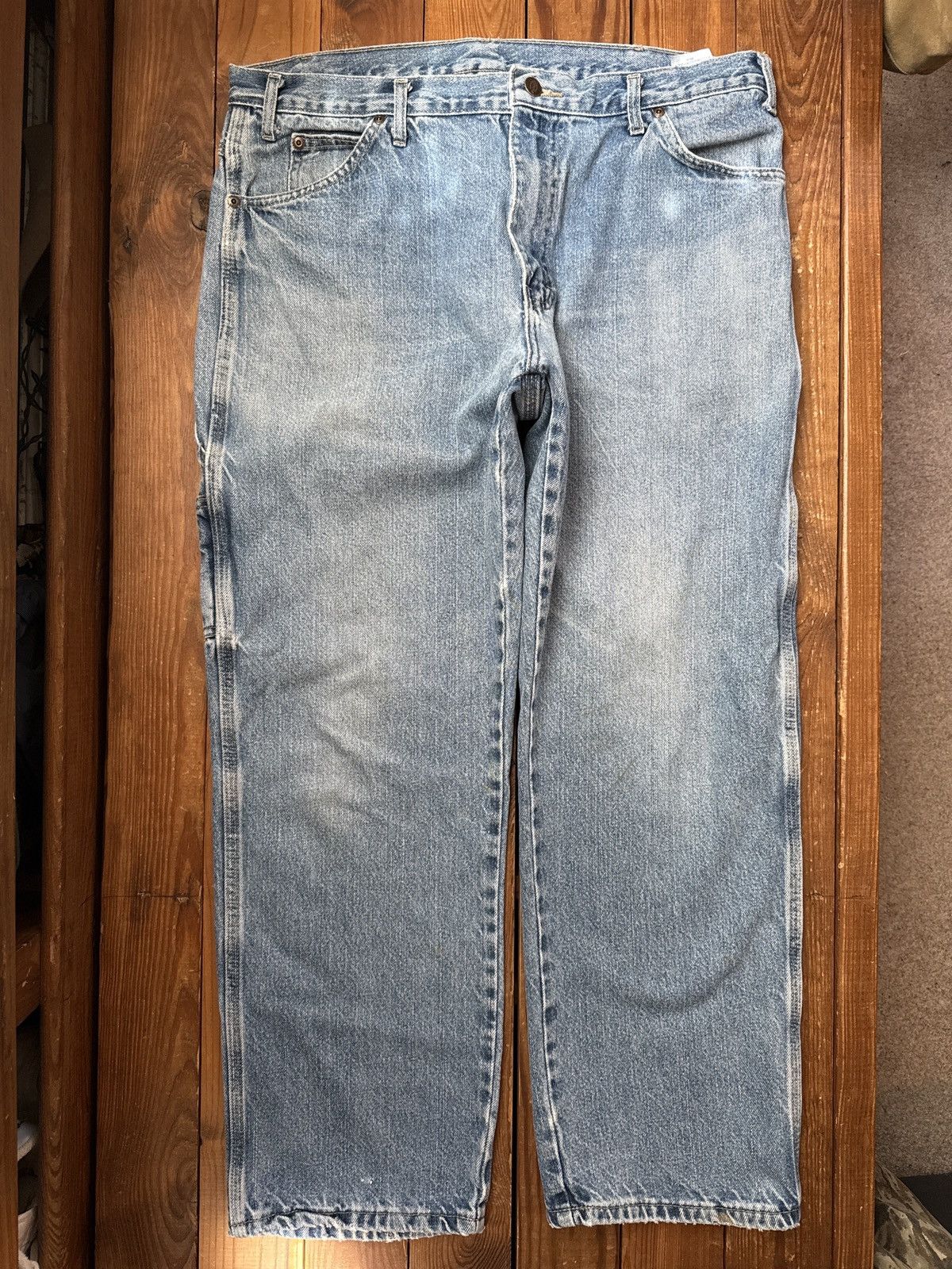 Dickies × Vintage Vintage 90s Dickies Baggy Blue Carpenter Jeans Size US 35 - 2 Thumbnail