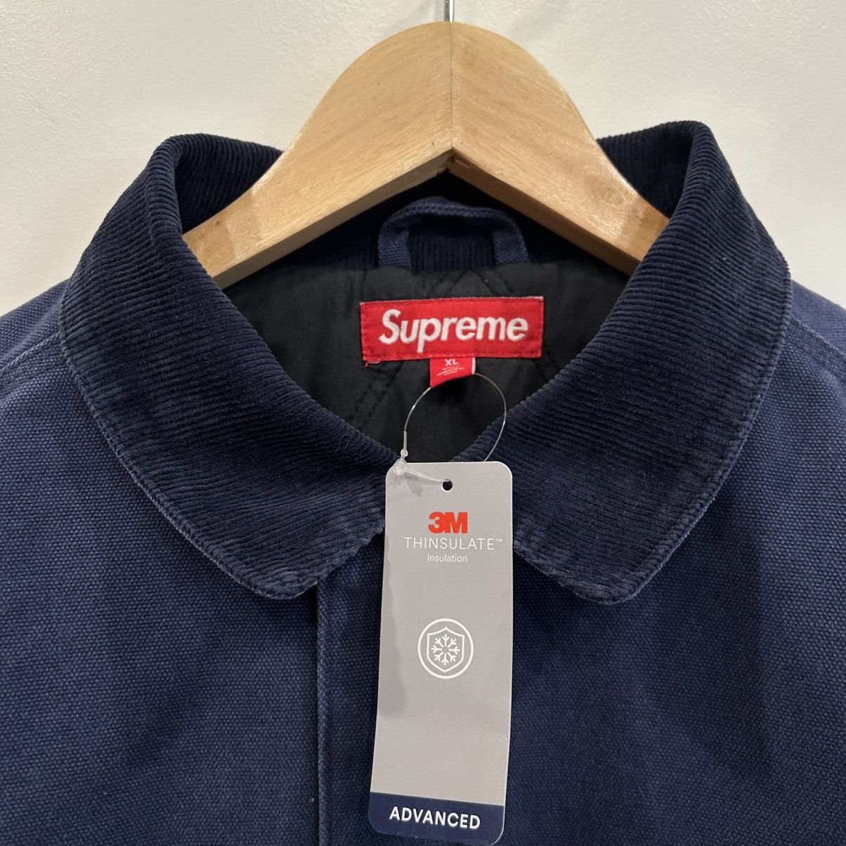 Supreme Supreme SS25 Old English Canvas Work Jacket Size XL Size US XL / EU 56 / 4 - 5 Thumbnail