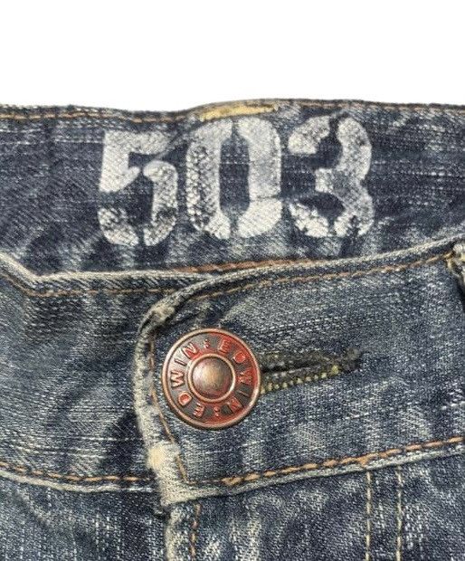 Edwin Vintage Edwin 503 Blue Trip Straight Jeans Distressed Size US 34 / EU 50 - 7 Thumbnail