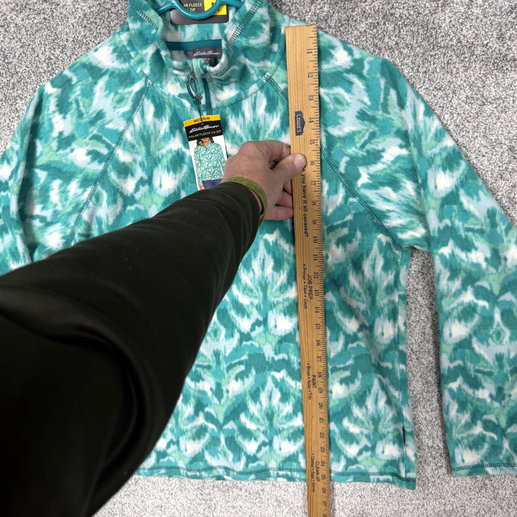 Eddie Bauer Eddie Bauer Polar Fleece 1/4 Zip Jacket Womens M Green Ikat NWT Gorpcore Hiking Size M / US 6-8 / IT 42-44 - 2 Thumbnail