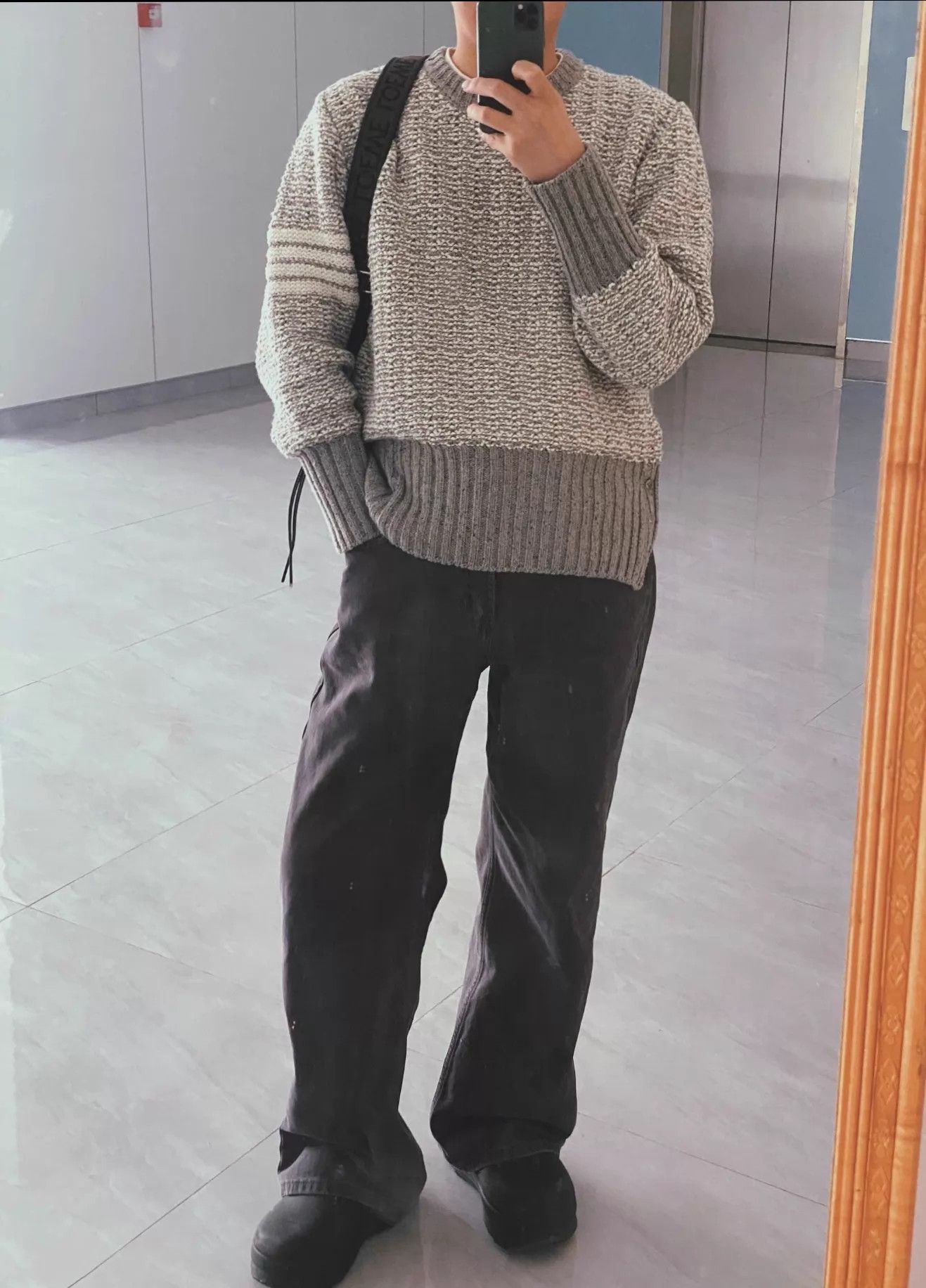 Thom Browne Thom Browne 4-Bar Wool-Mohair Sweater Light Gray Size4 Size US XL / EU 56 / 4 - 6 Thumbnail