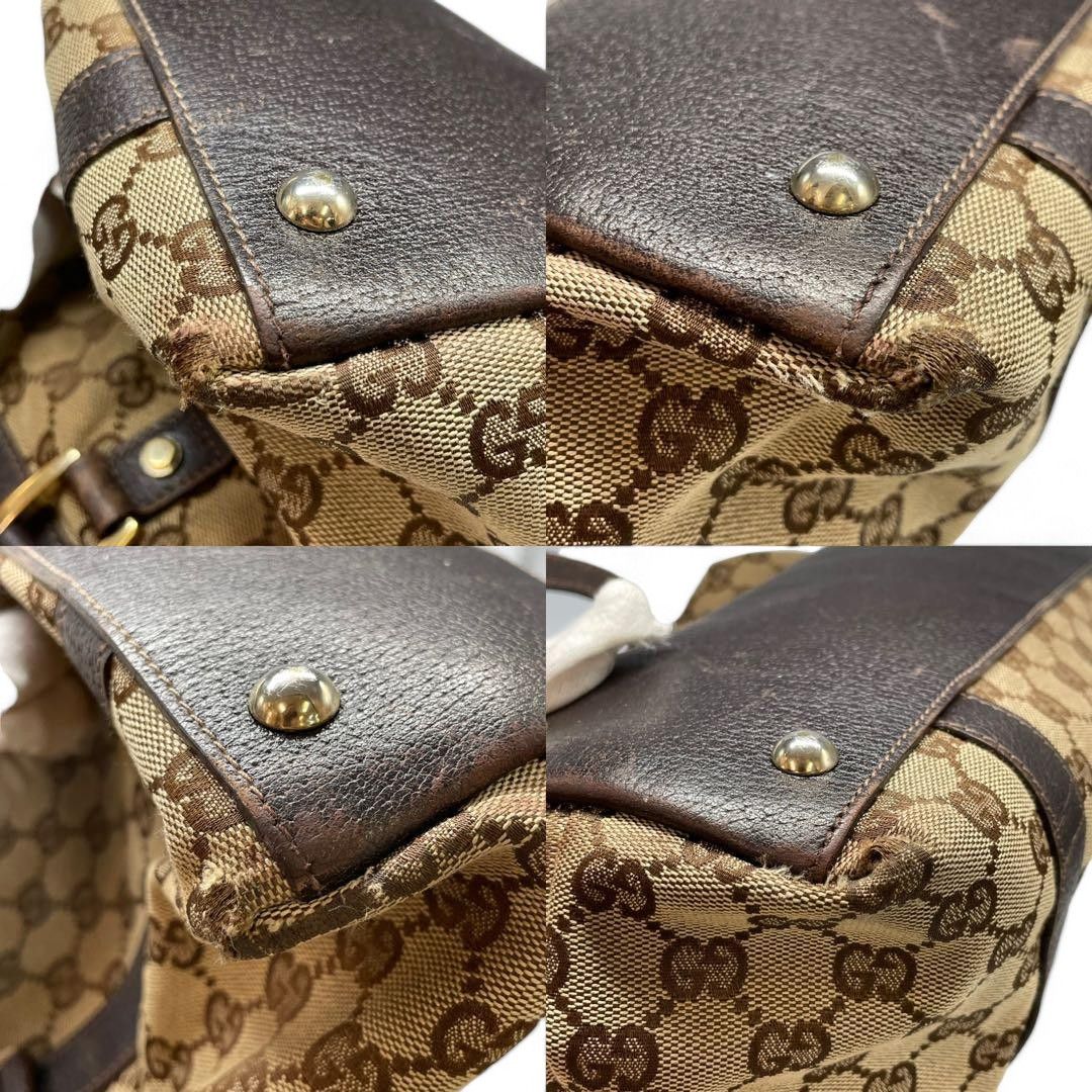 Gucci Gucci - Abbey Brown Beige GG Monogram Tote Bag Handbag Size ONE SIZE - 6 Thumbnail