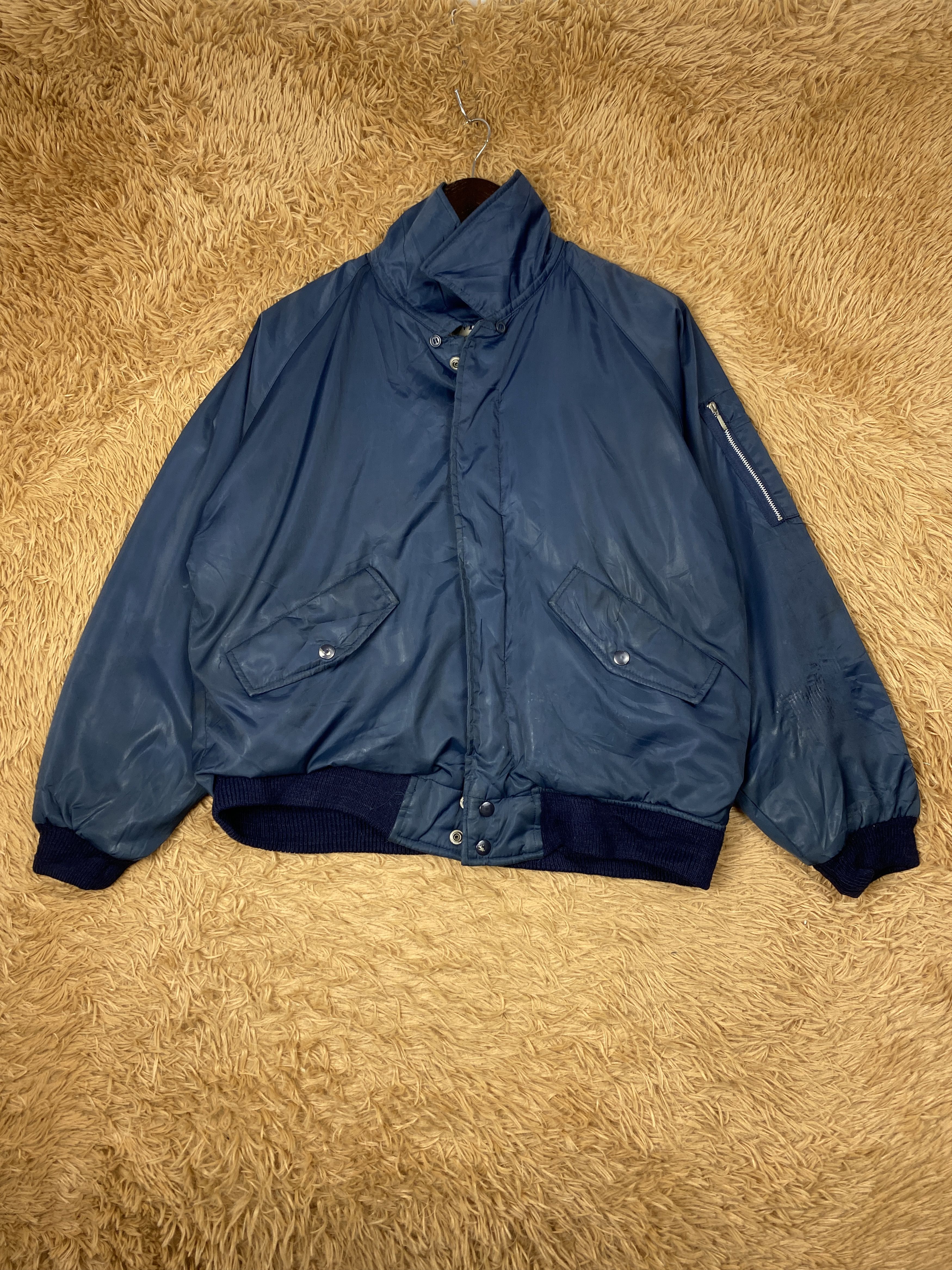 Japanese Brand Vintage Mowint Fleece Lining Bomber Jacket PJ2590 Size US L / EU 52-54 / 3 - 1 Thumbnail