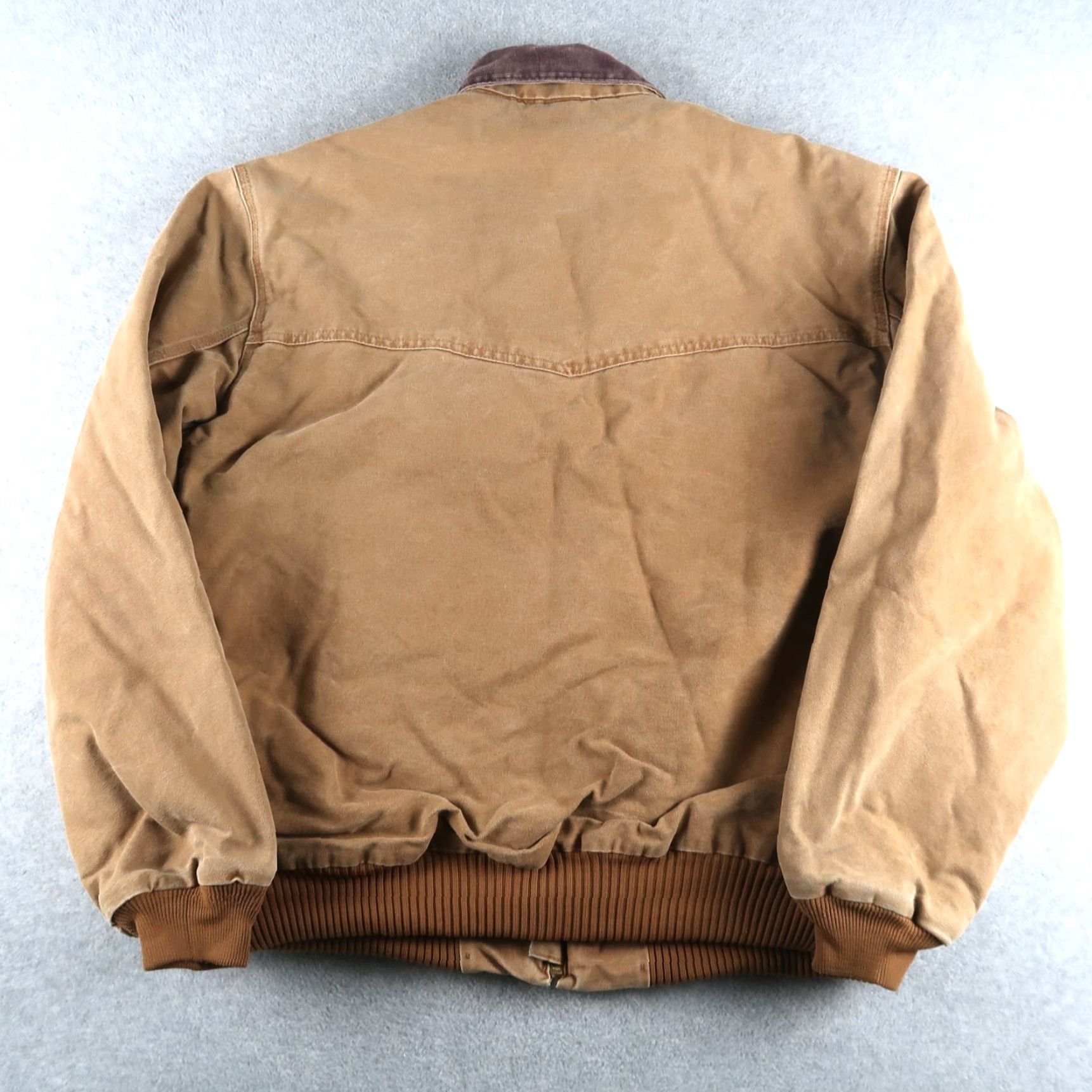 Carhartt VINTAGE Carhartt Santa Fe Quilt Lined Mens 2XL Tall Coat Brown Canvas J14 CML JACKET Bomber Jacket Workwear Winter Size US XXL / EU 58 / 5 - 2 Thumbnail