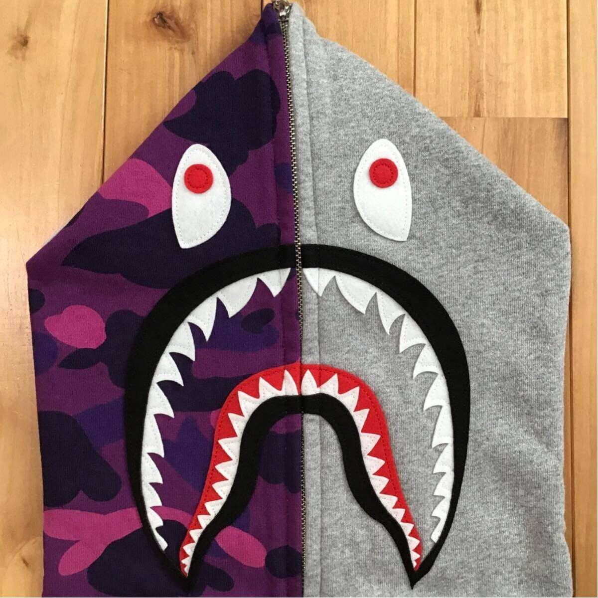 Bape 🔥2XL🔥 BAPE Purple camo Shark full zip Hoodie a bathing ape Size US XXL / EU 58 / 5 - 3 Thumbnail
