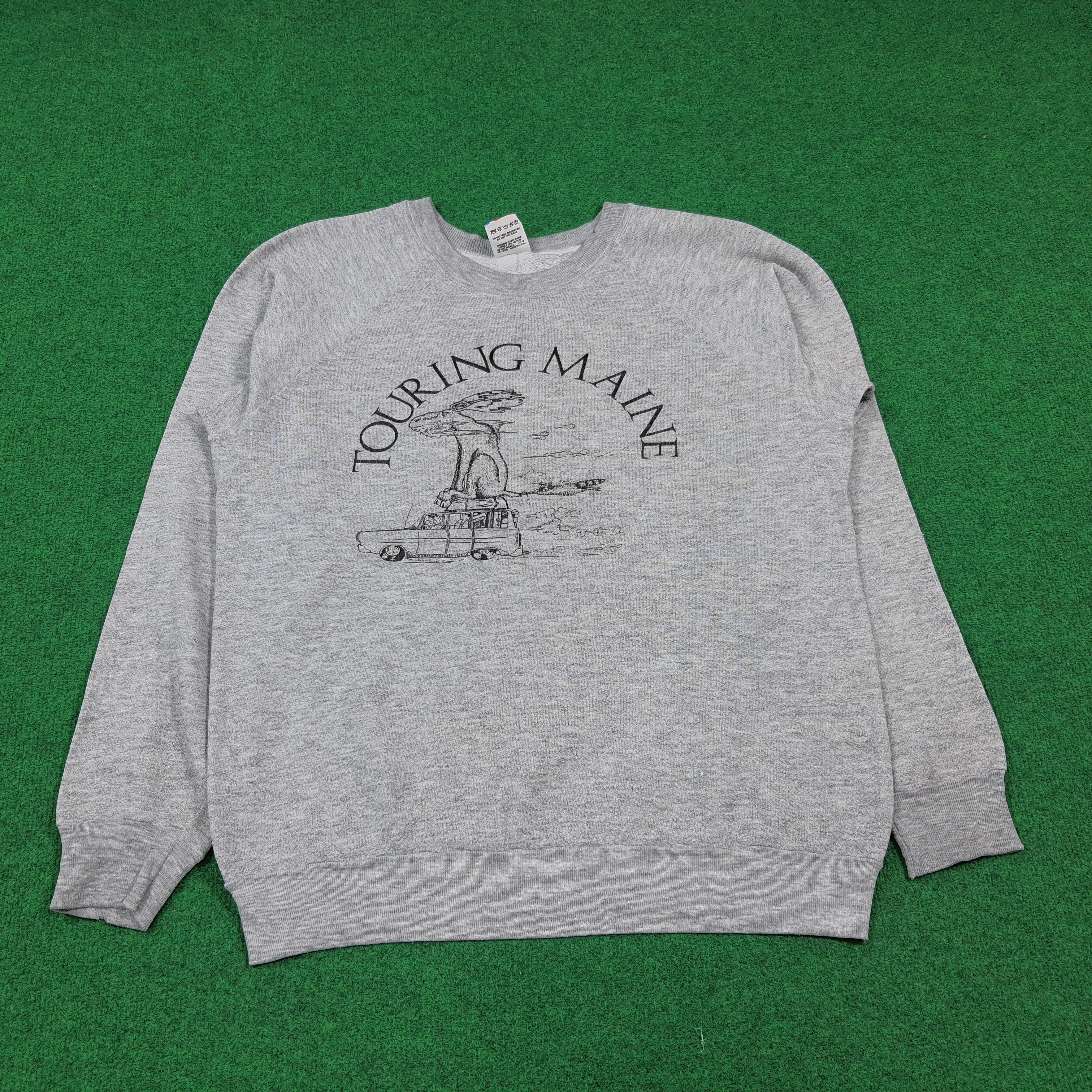 Fruit Of The Loom Vintage 90s Touring Maine Moose Sweatshirt C291N26 Size US M / EU 48-50 / 2 - 1 Thumbnail