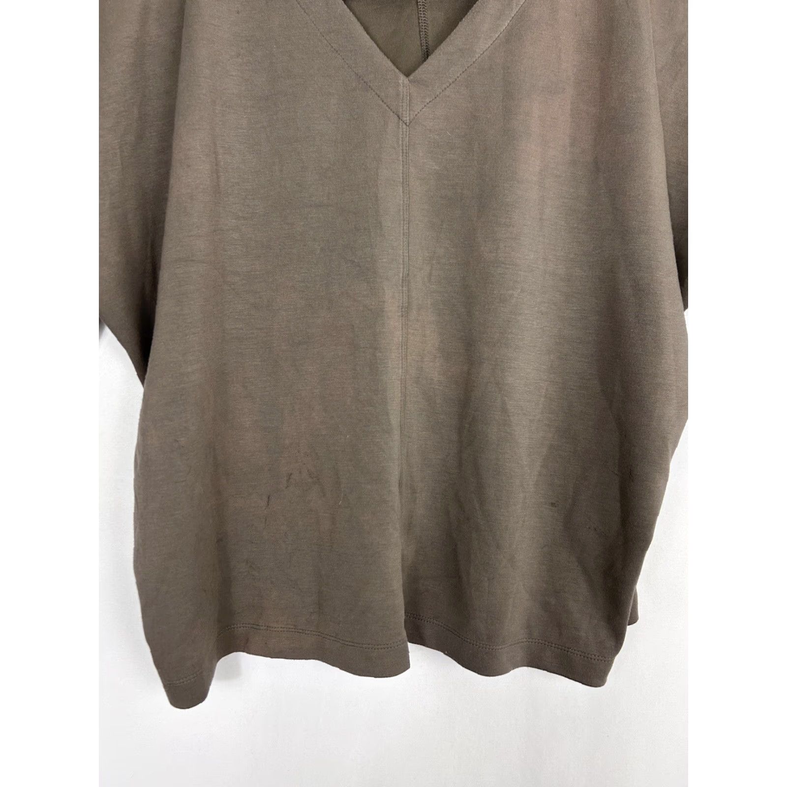 J. Jill J. Jill Women's T-Shirt Pullover V-Neck 3/4 Sleeve Gray L Top Stains Size L / US 10 / IT 46 - 5 Thumbnail