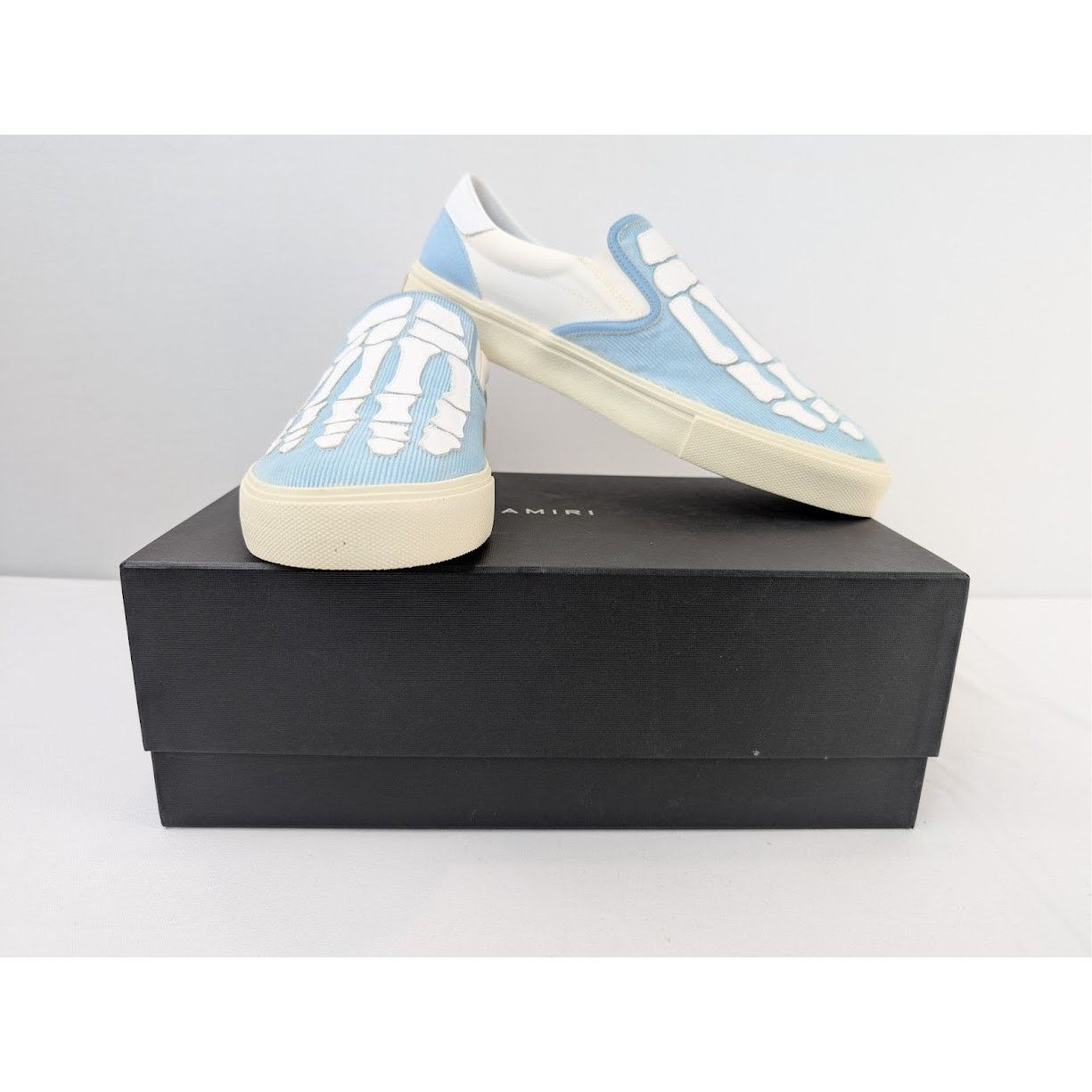 Amiri o1rshd1 Corduroy Skel Toe Slip On in Light Blue/White Size US 13 / EU 46 - 19 Thumbnail