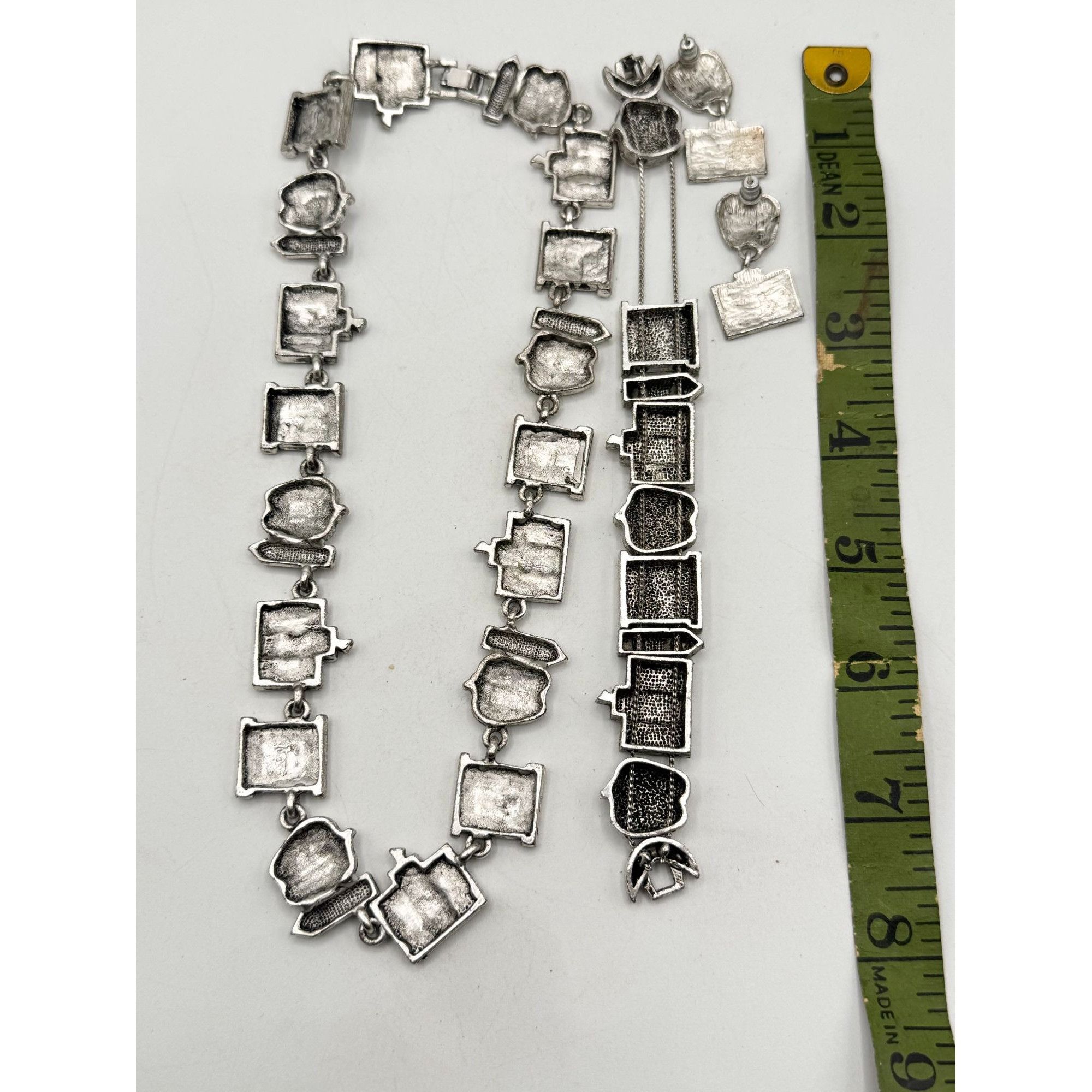 Vintage School teacher Apple Pencil silver charm necklace bracelet & Size ONE SIZE - 6 Thumbnail