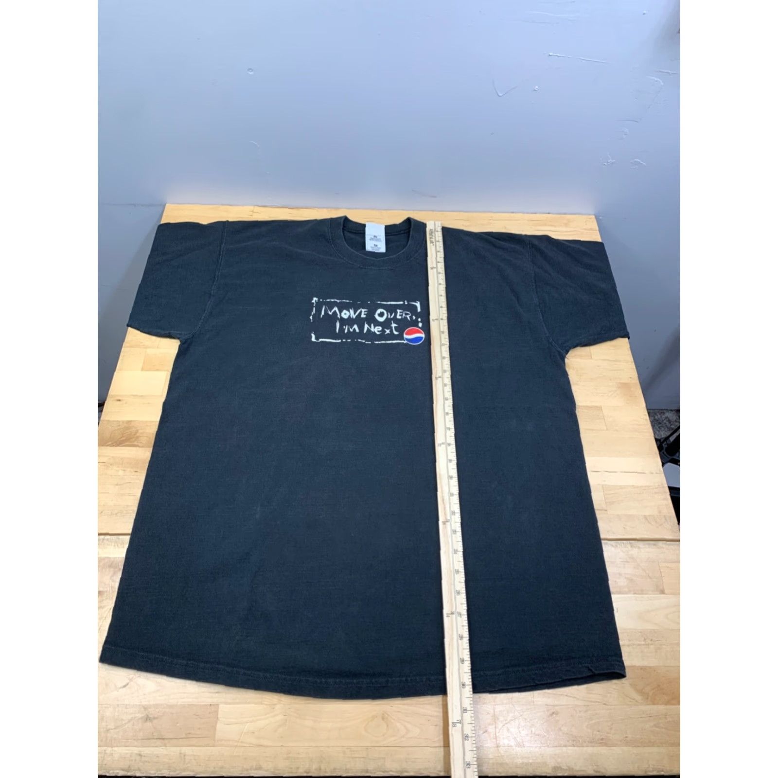 Fruit Of The Loom VINTAGE Pepsi Promo Shirt Mens XL Black Move Over... I'm Next 11425 Size US XL / EU 56 / 4 - 5 Thumbnail