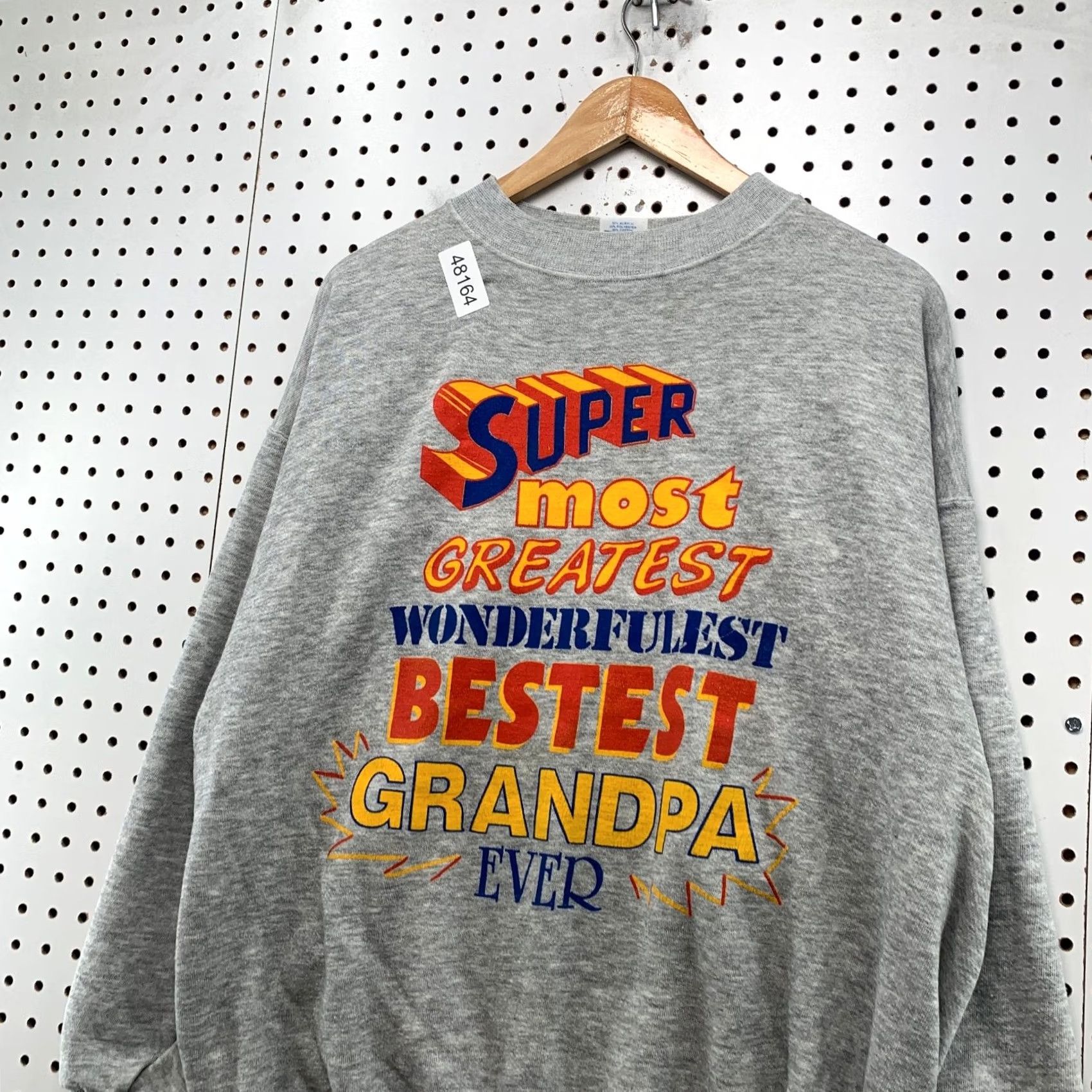Vintage Vintage Grandpa Sweatshirt Mens XL Gray World Greatest Funny Dad Clothing Pullover Crew Neck Sweatshirt Size US XL / EU 56 / 4 - 6 Thumbnail