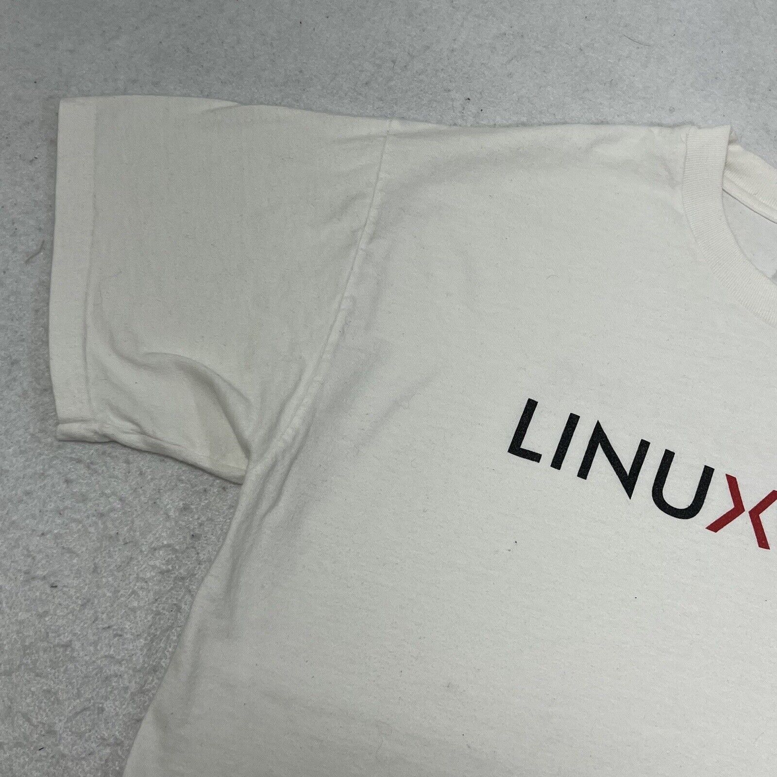Hanes Vintage Linuxcare White Tee Graphic T Shirt Hanes Size US L / EU 52-54 / 3 - 5 Thumbnail