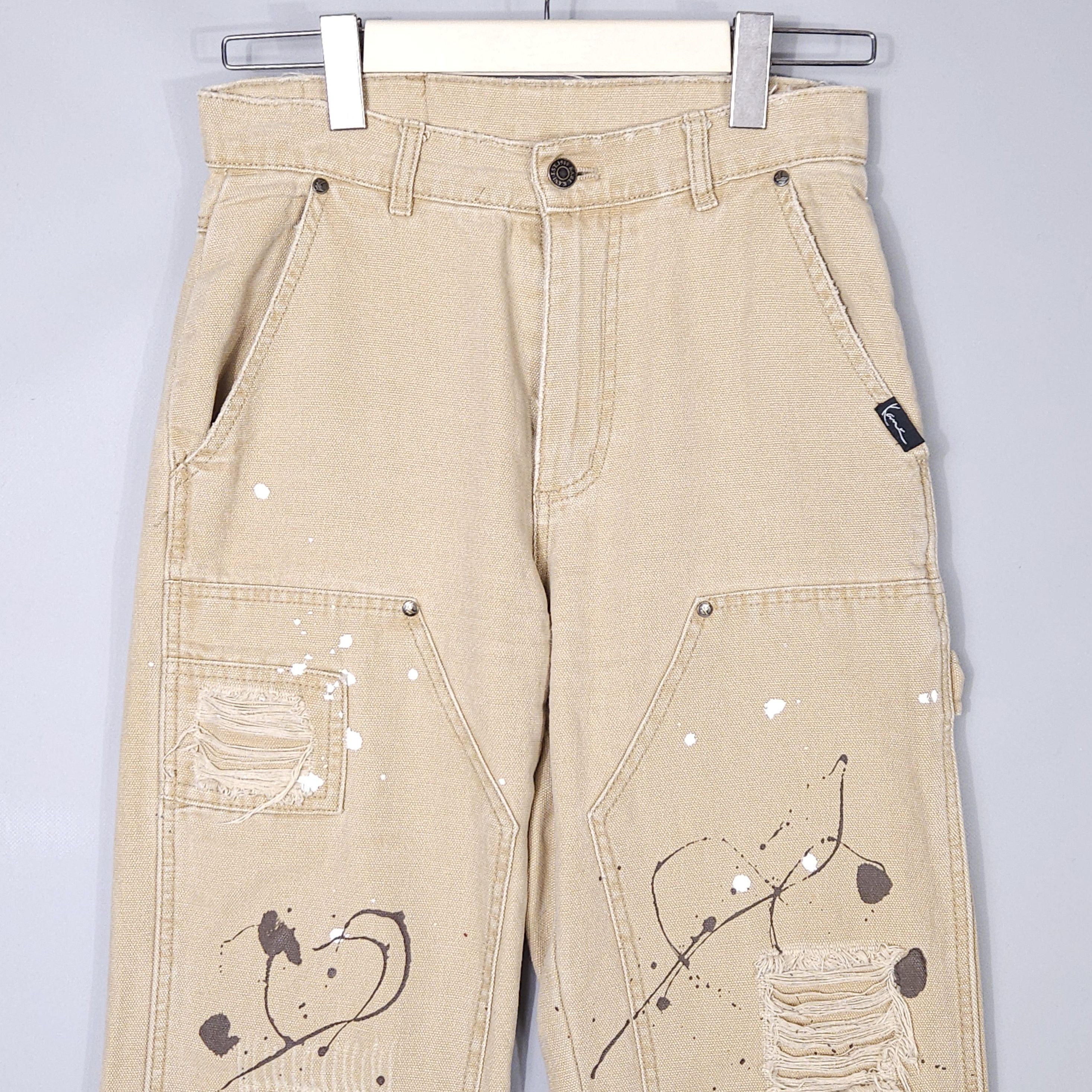 Karl Kani Karl Kani Duck Pants Canvas Painted Distress S(W28 L30,5) Size US 28 / EU 44 - 2 Thumbnail