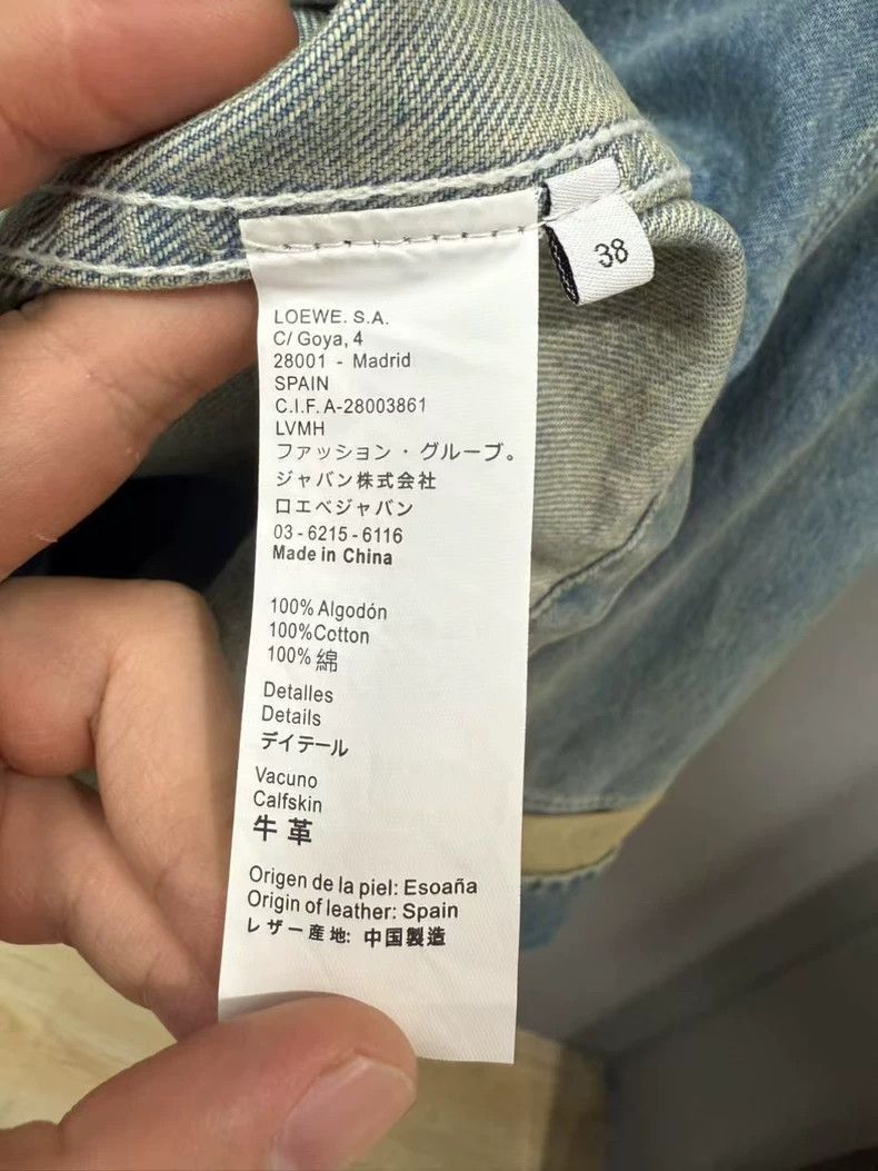 Loewe Leather Denim Jacket Size 38-2508