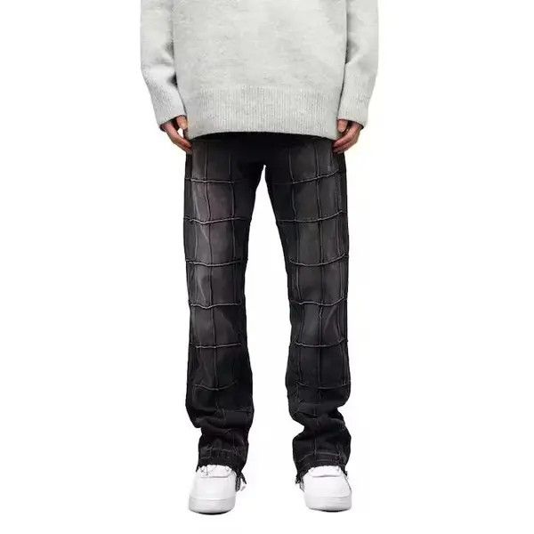 Japanese Brand × Jean Plaid Stacked Denim Jeans Size US 30 / EU 46 - 4 Thumbnail