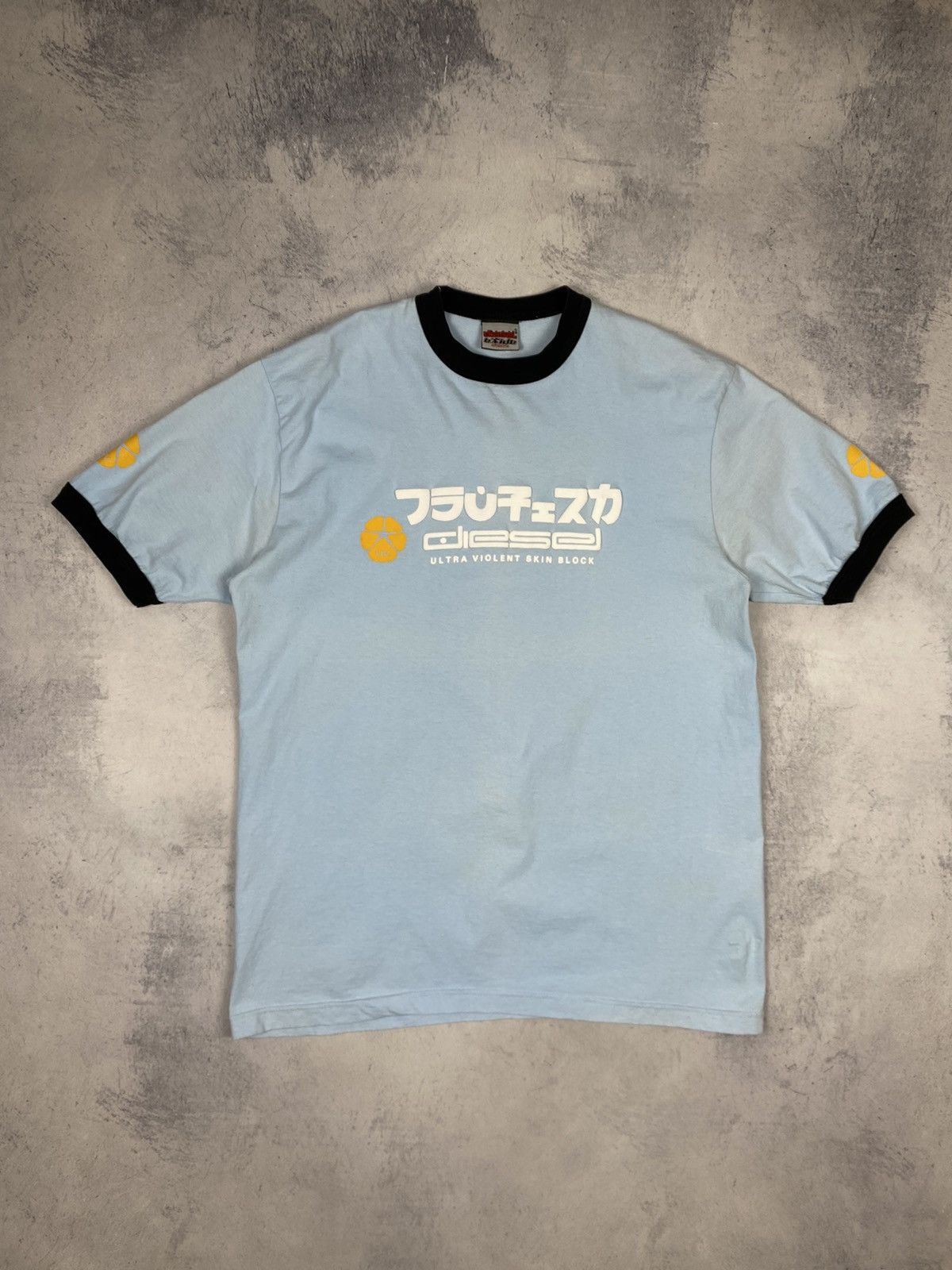 Diesel Vintage 90's Diesel Ultra Violent Skin Block T-Shirt Size XL Size US XL / EU 56 / 4 - 2 Thumbnail
