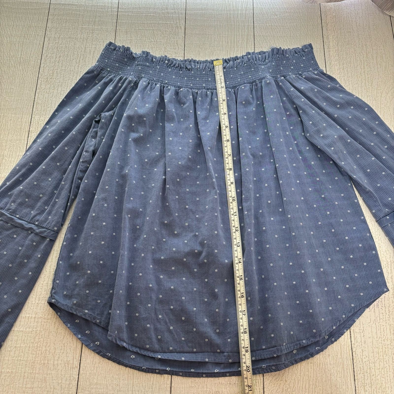 Other Maette by Stella & Dot Blue and White Off Shoulder Size M Size M / US 6-8 / IT 42-44 - 2 Thumbnail