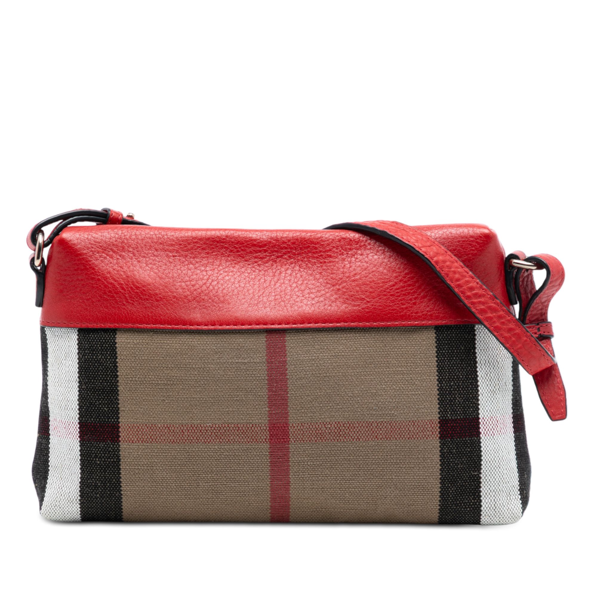 Burberry Burberry Small Mega Check Canvas Farley Crossbody Size ONE SIZE - 1 Thumbnail