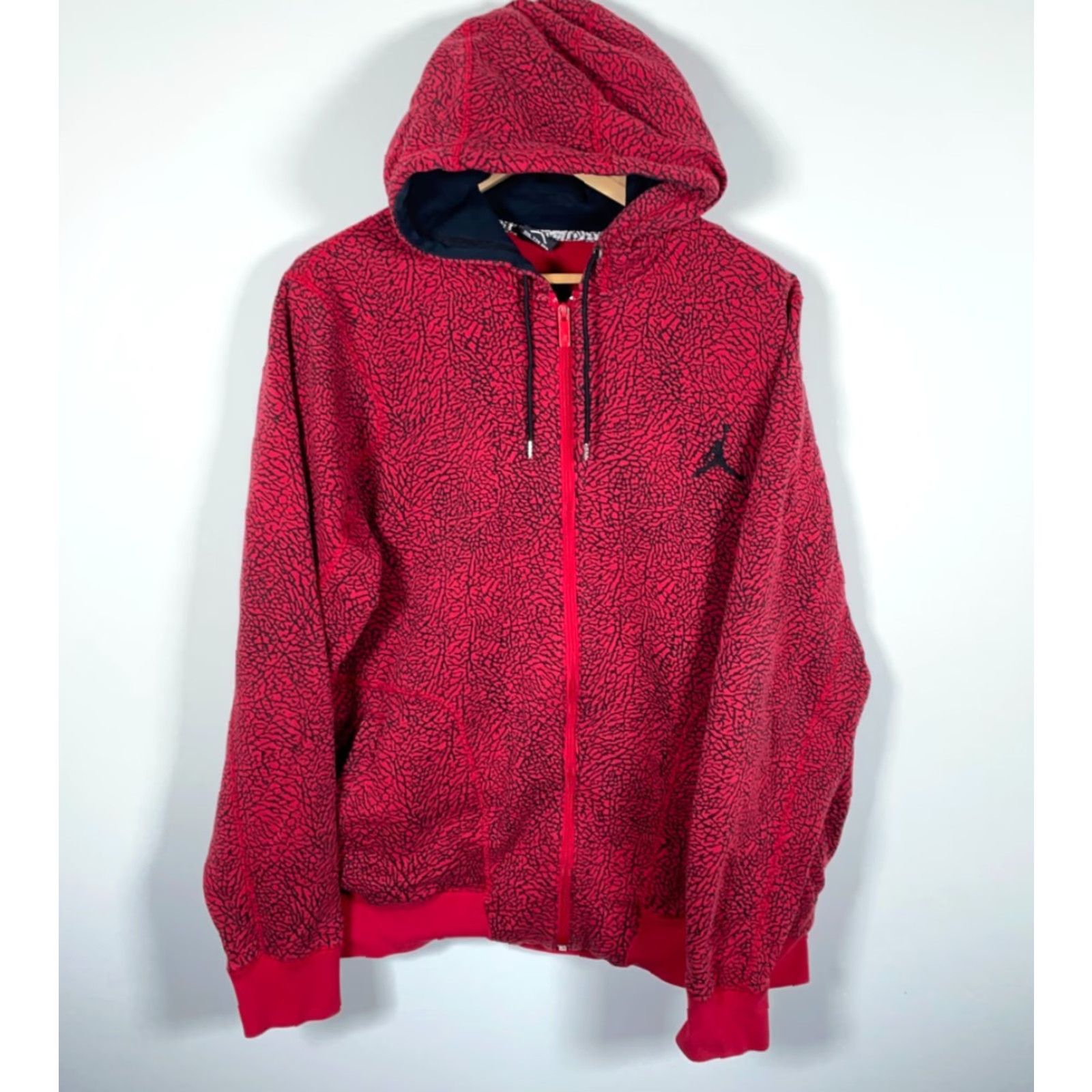 Jordan Brand Jordan Jordan Retro 3 Zip Hoodie Men 2XL Red Cement Elephant Sweatshirt 584059-695 Size US XXL / EU 58 / 5 - 2 Thumbnail