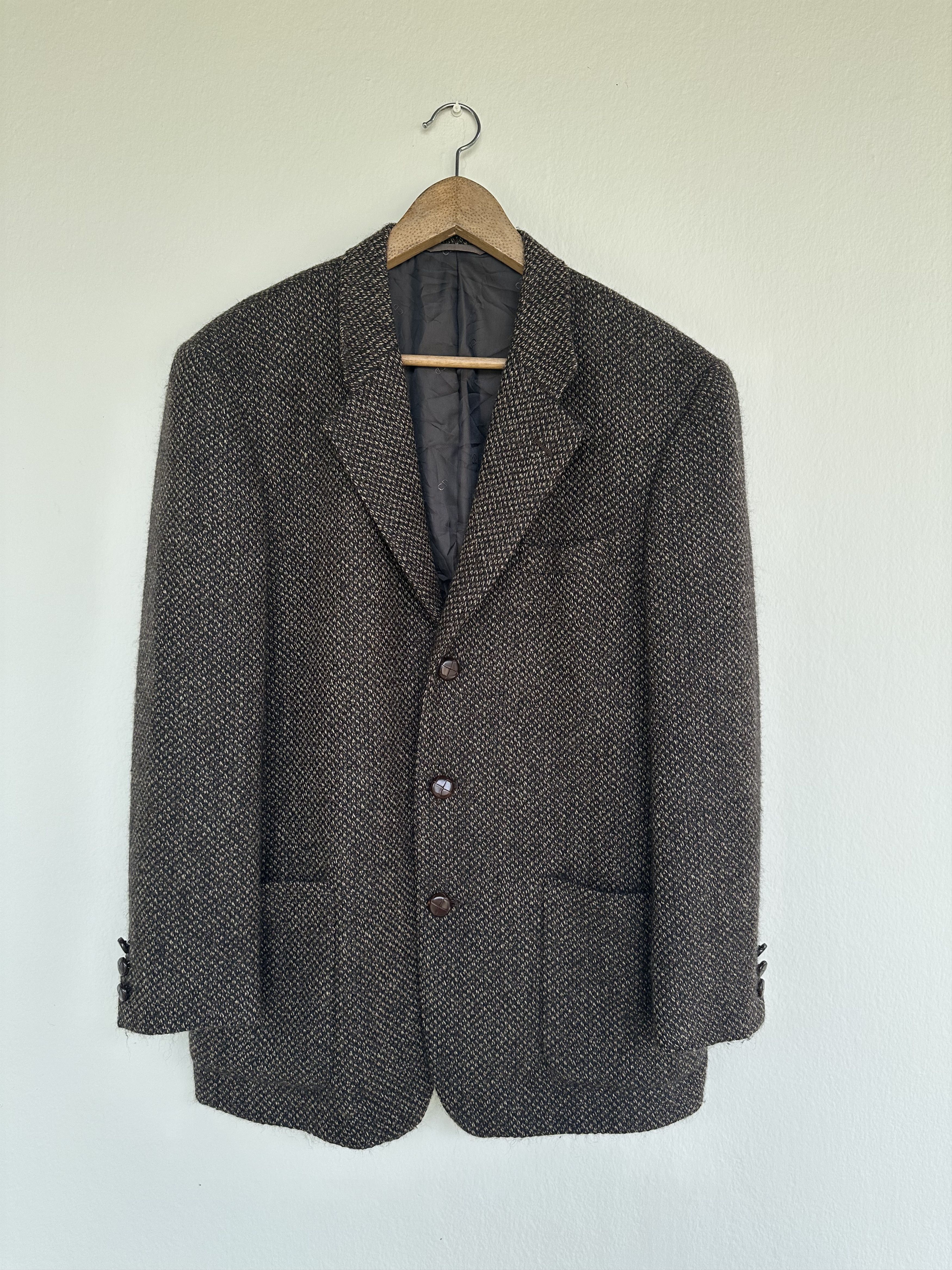 Christian Dior Monsieur Vintage 80s Christian Dior Monsieur Tweed Suit Coat Size 40S - 1 Thumbnail