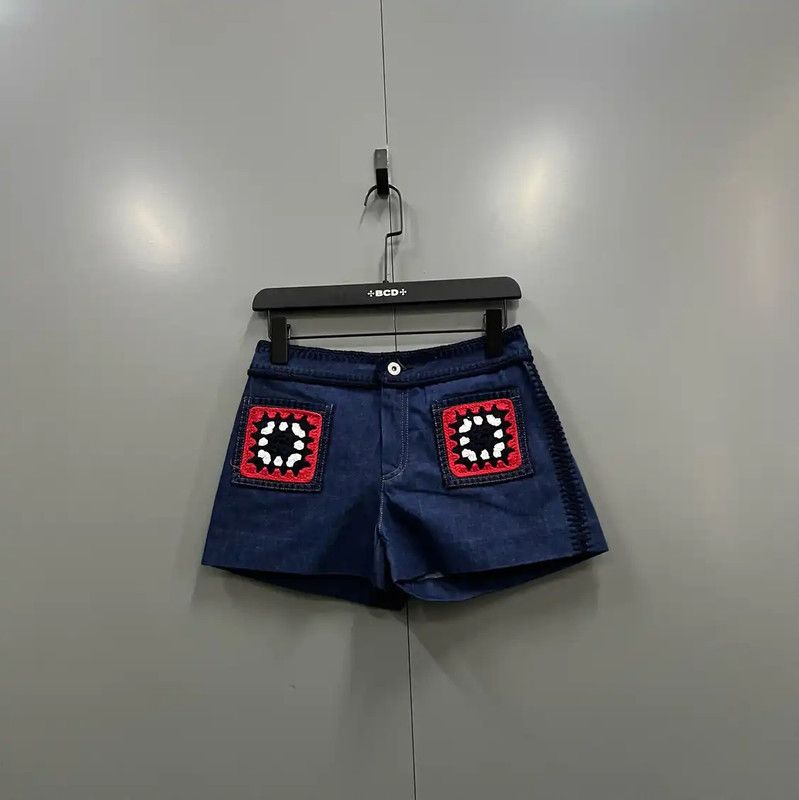 Miu Miu Summer Navy Cotton Women's Shorts 0089
