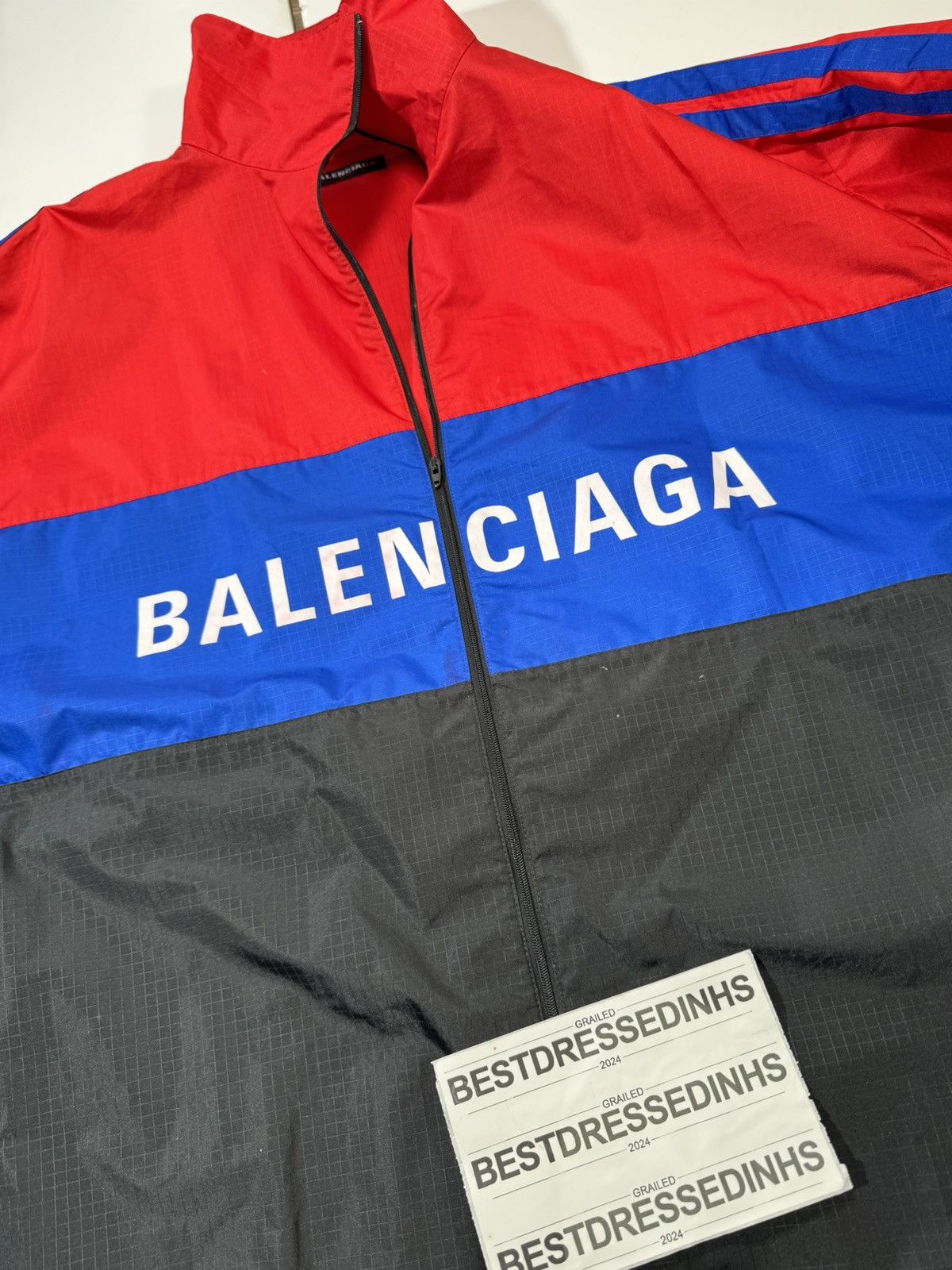 Balenciaga Balenciaga Zip Up Logo Jacket Size US XXL / EU 58 / 5 - 4 Thumbnail