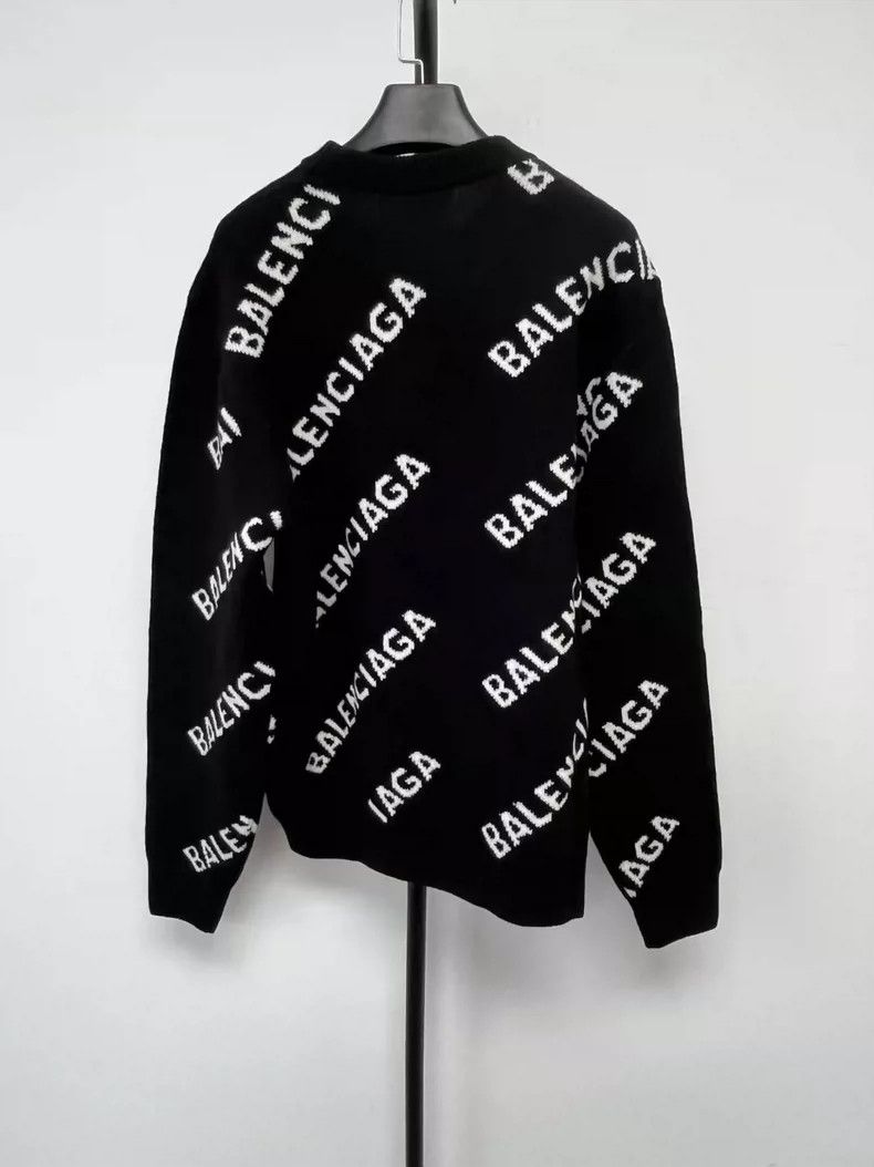 Balenciaga Balenciaga Letter Intarsia Crew Neck Pullover Long Sleeve Size US M / EU 48-50 / 2 - 2 Thumbnail