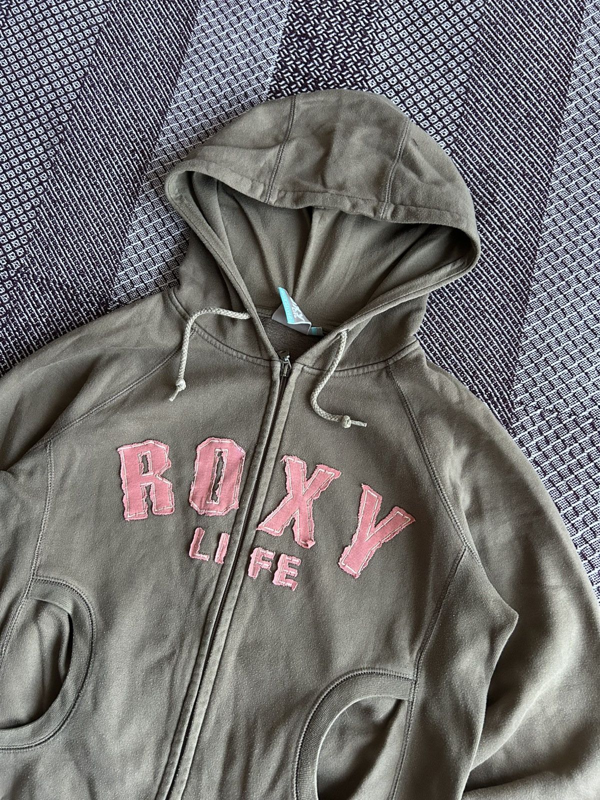 Quiksilver Vintage 90s Roxy Life Quiksilver Salmi Streetwear Hoodie Y2K Size M / US 6-8 / IT 42-44 - 3 Thumbnail