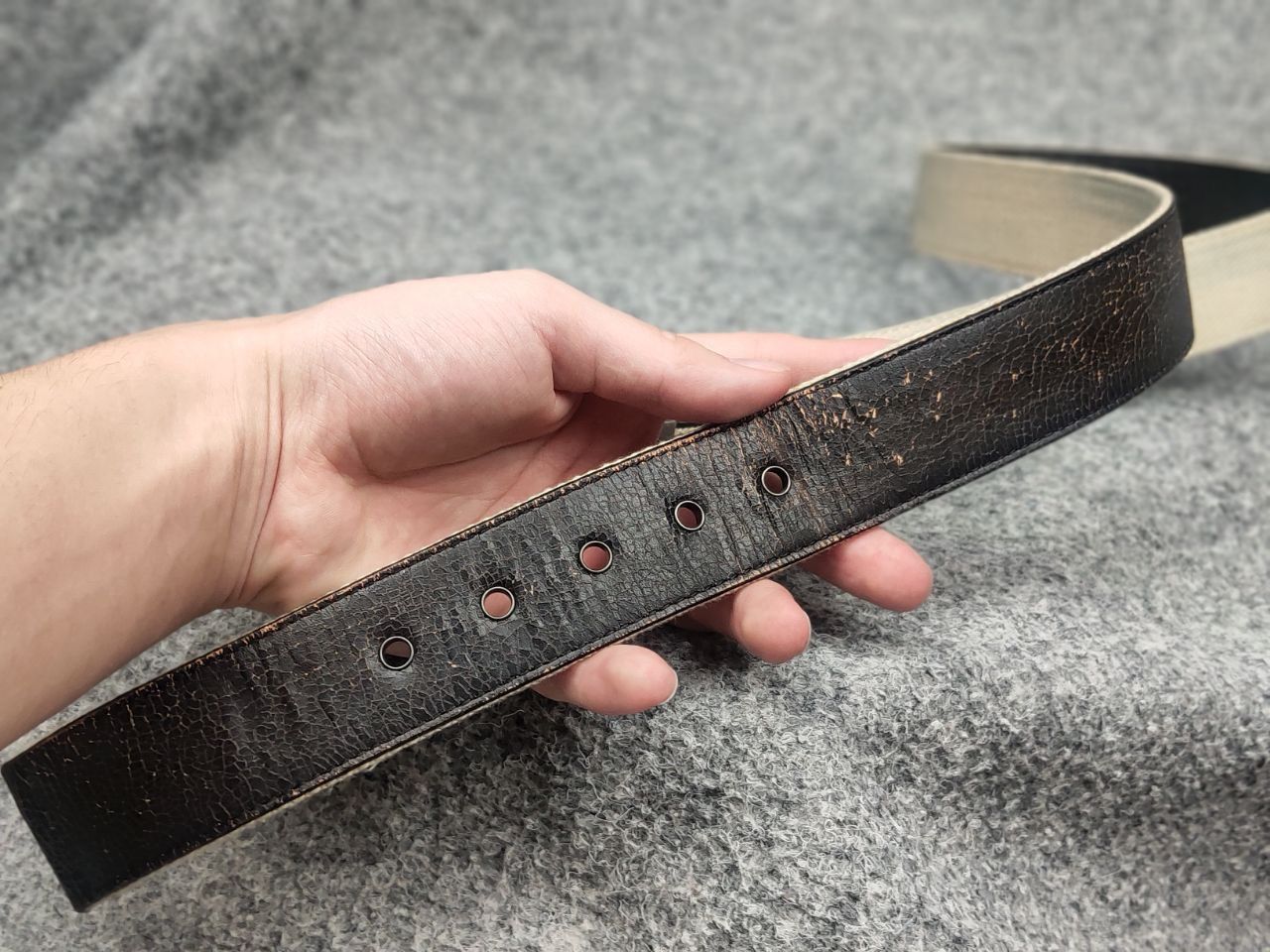 Puma Vintage Puma Logo Dark Brown Canvas Belt Y2K Style Size ONE SIZE - 12 Thumbnail