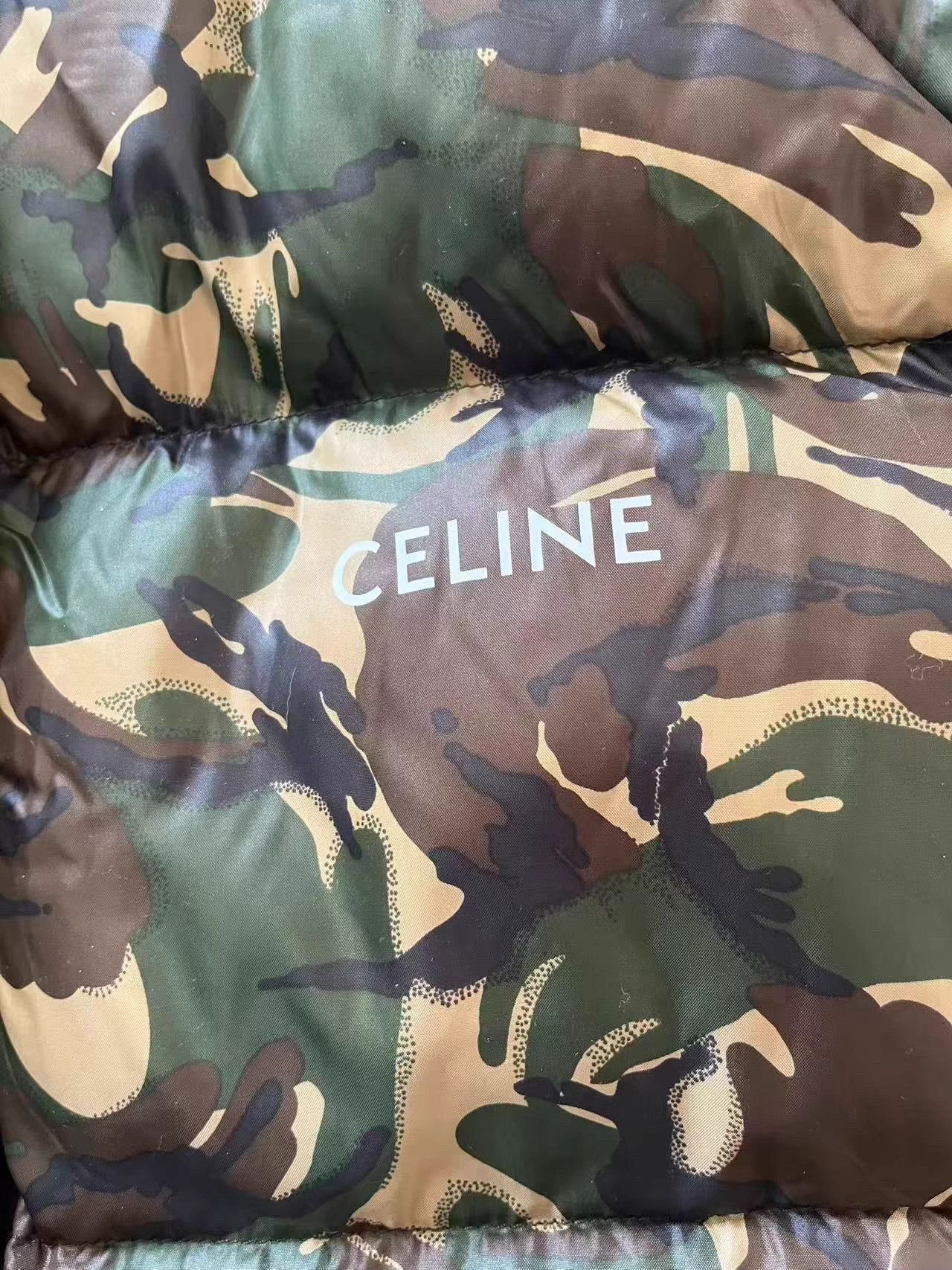 Celine CELINE Camo Zip Stand Collar Nylon Parka Coat Size US M / EU 48-50 / 2 - 3 Thumbnail