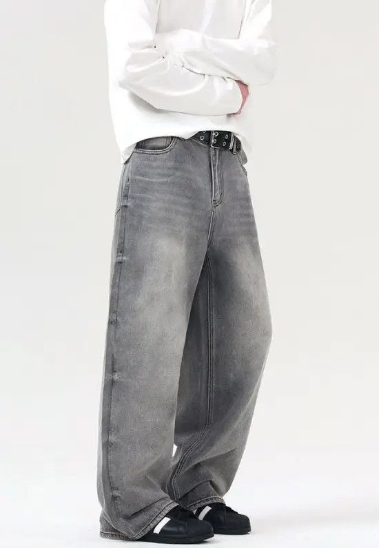 VIBE American high street distressed loose straight baggy jeans Size US 32 / EU 48 - 4 Thumbnail