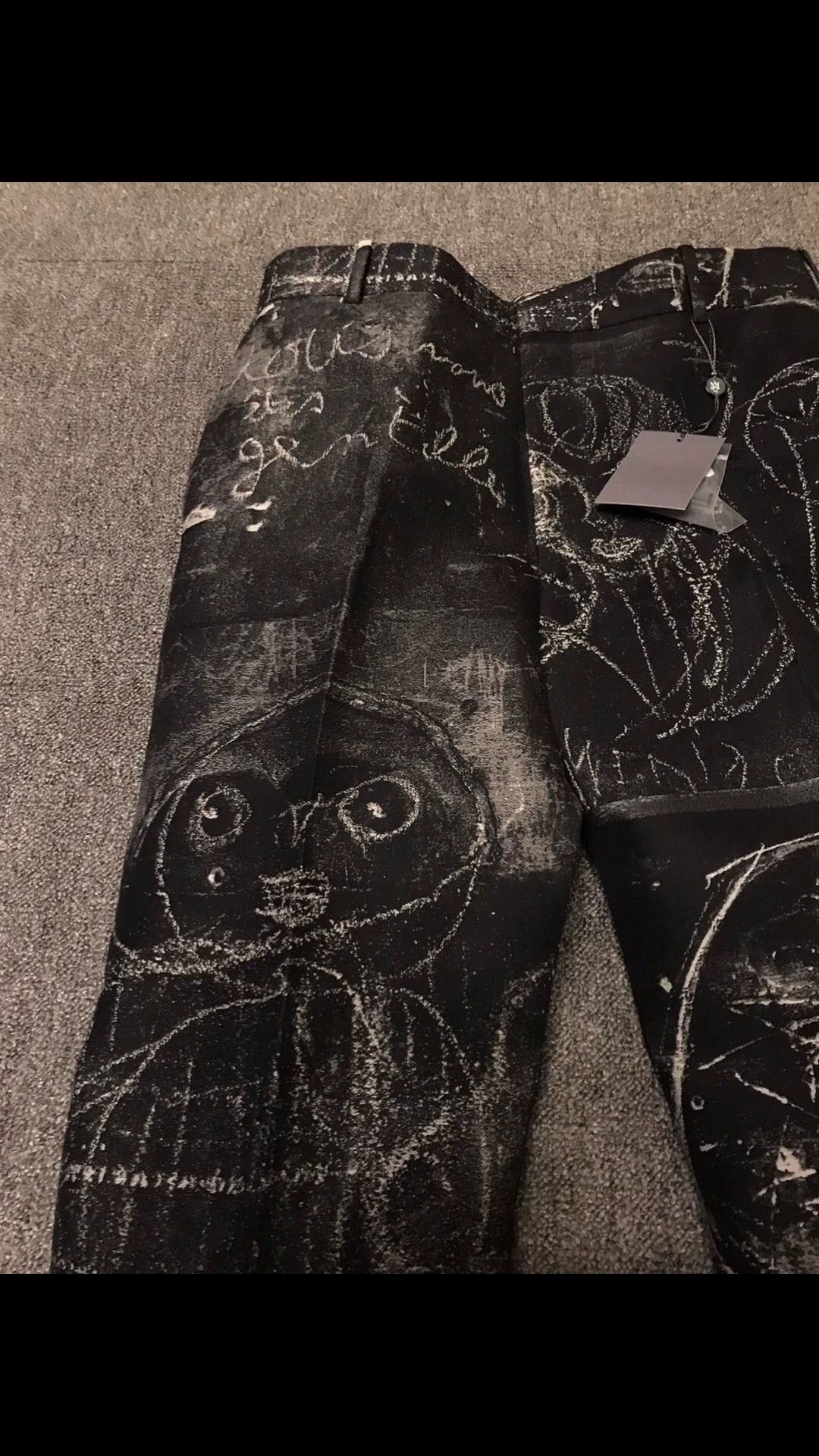 Alexander McQueen AMQ casual pants wool blend straight graffiti 50/52 Size US 34 / EU 50 - 4 Thumbnail