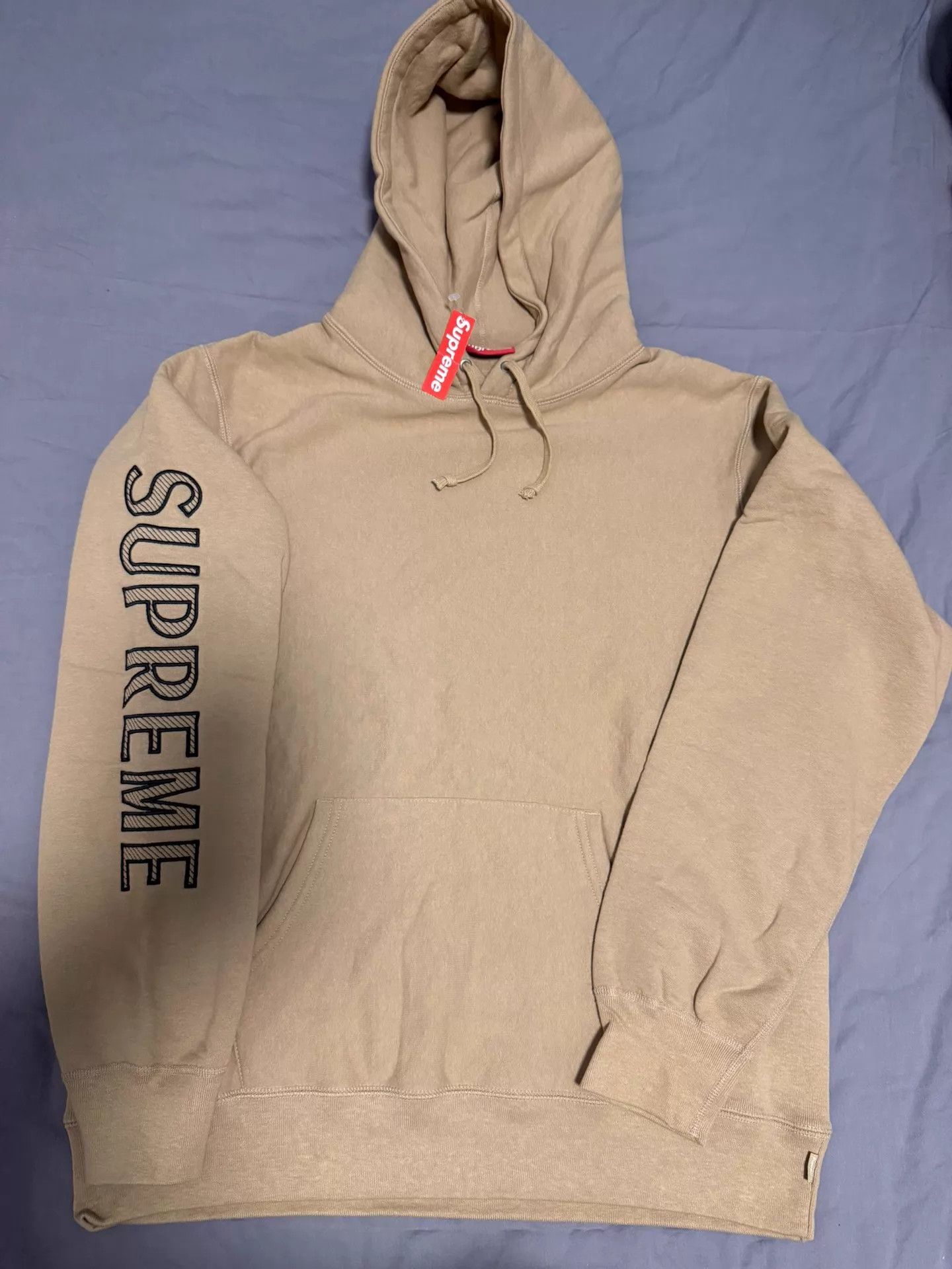 Supreme Supreme SS18 Sleeve Embroidery Letter/Slogan Hoodie New L Size US L / EU 52-54 / 3 - 1 Thumbnail