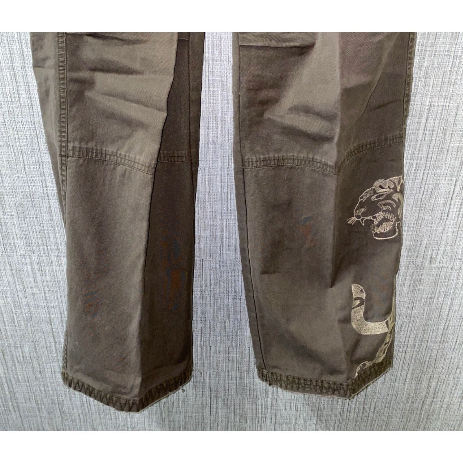 Vintage B.B. London Mens Brown Cotton Zip Fly Cargo Pants Size 34 Inseam 29 Inches Regular Front Flat Cargo London Mens Caro Jeans? Size US 34 / EU 50 - 3 Thumbnail