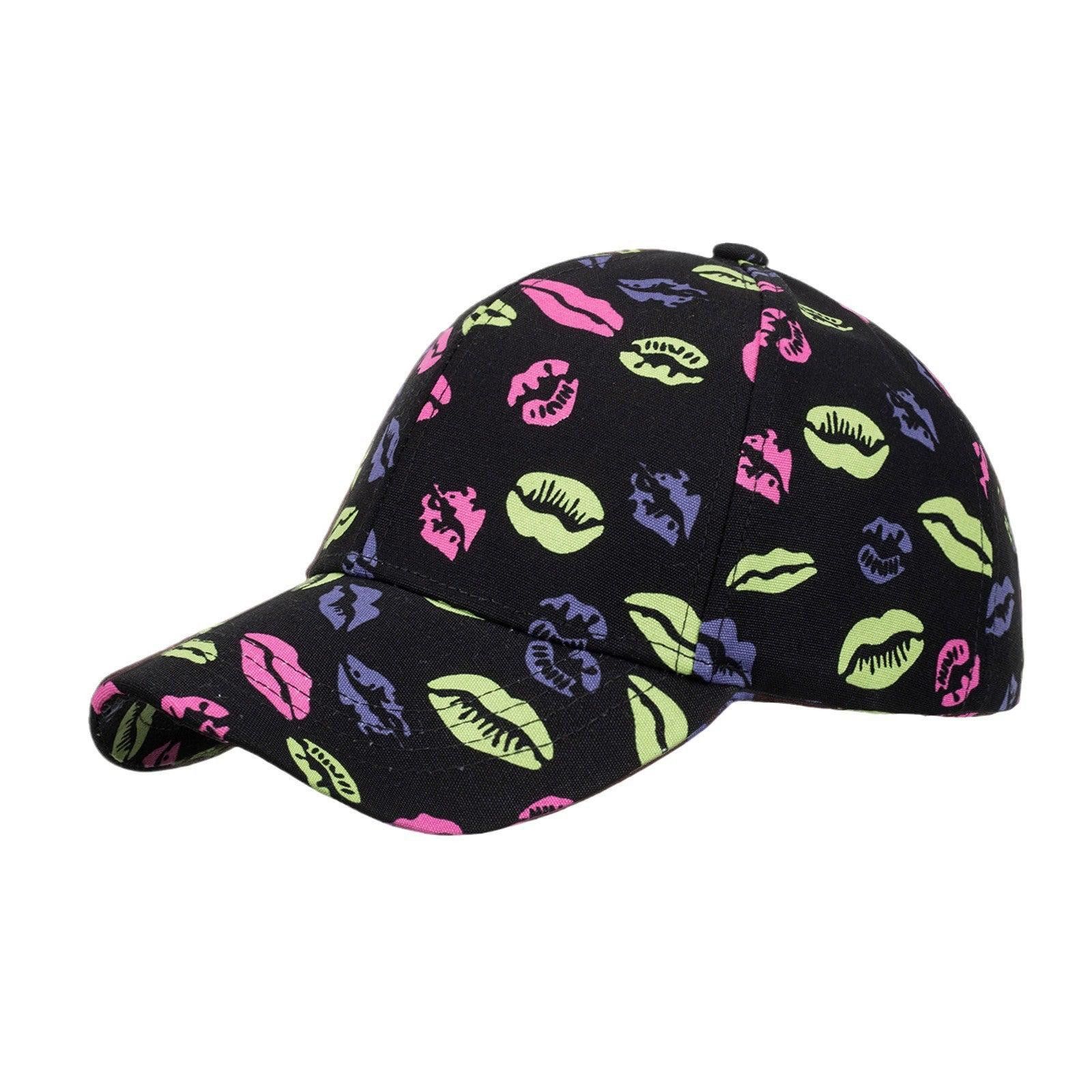 Other All-Over Multicolour Lips Print Baseball Cap | Pop Art Size ONE SIZE - 4 Thumbnail