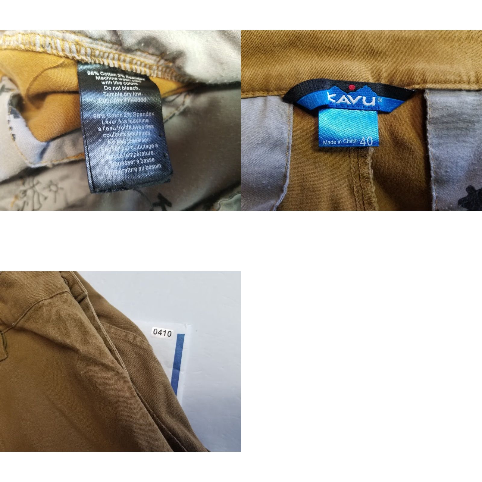 KAVU KAVU Chino Shorts Mens Brown 40 Cotton Size 40 Regular Inseam 9 in See All Pic Size US 40 / EU 56 - 8 Thumbnail