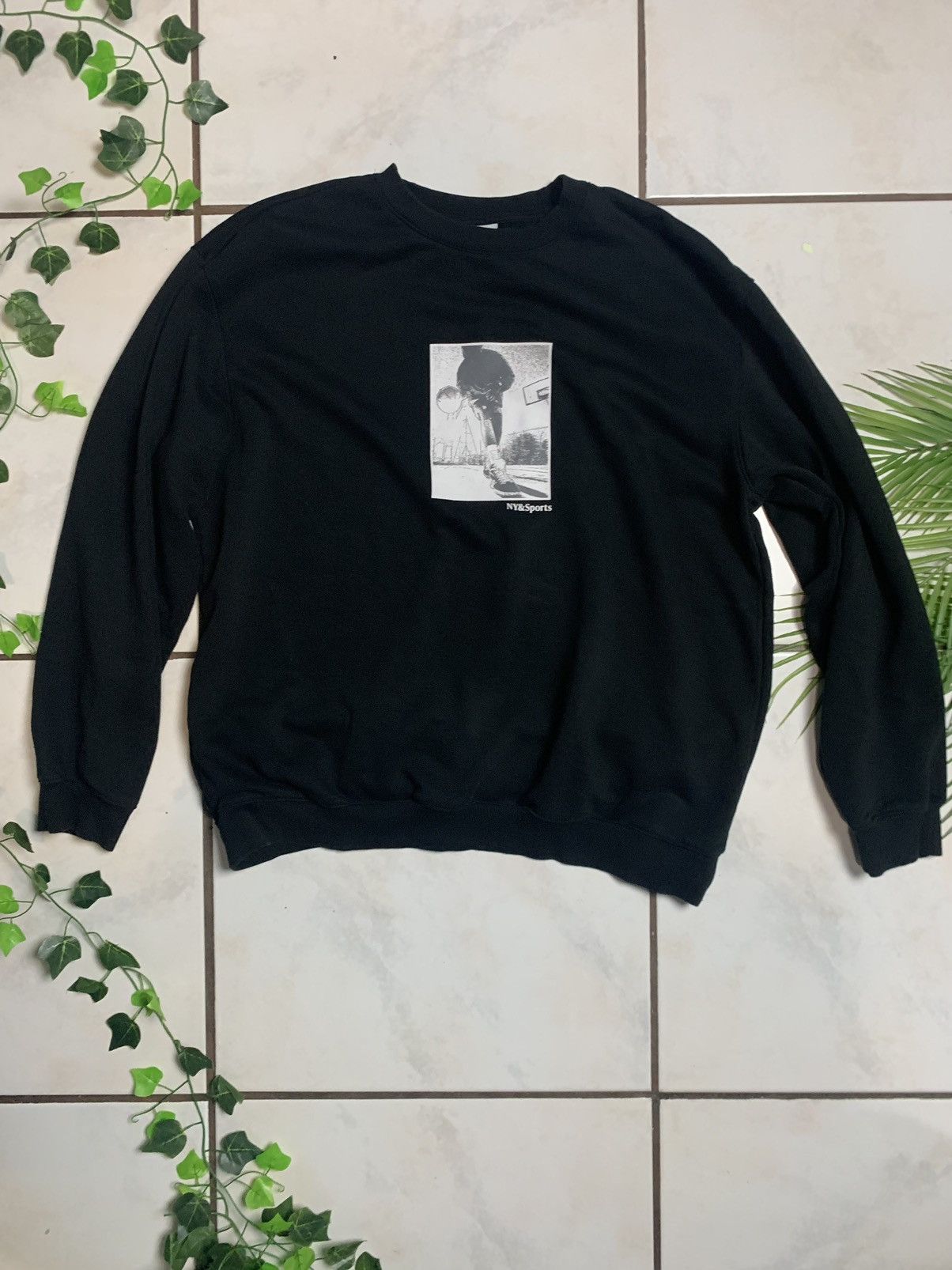 H&M Black Graphic Sweatershirt Size US L / EU 52-54 / 3 - 2 Thumbnail