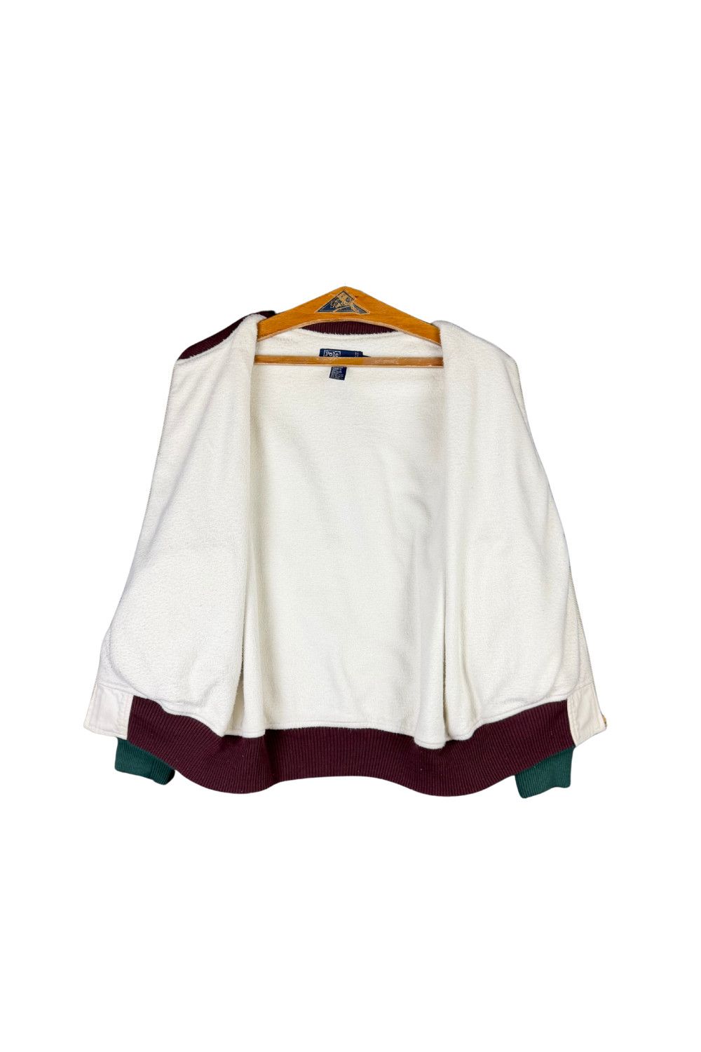 Polo Ralph Lauren 90s Polo Ralph Lauren HK Made Cream Varsity Blouson Jacket Size US M / EU 48-50 / 2 - 3 Thumbnail