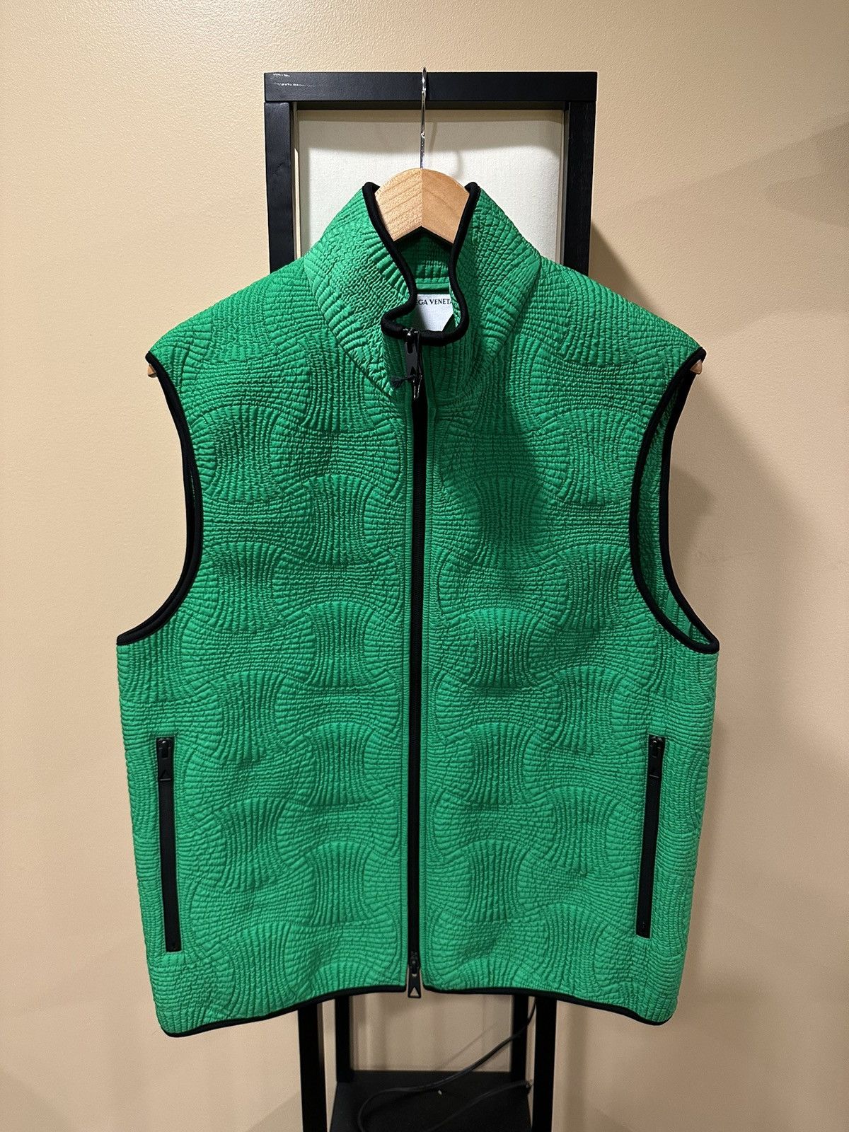 Bottega Veneta Bottega Veneta Green Inrecciato Padded Shell Gilet Vest Size US S / EU 44-46 / 1 - 3 Thumbnail