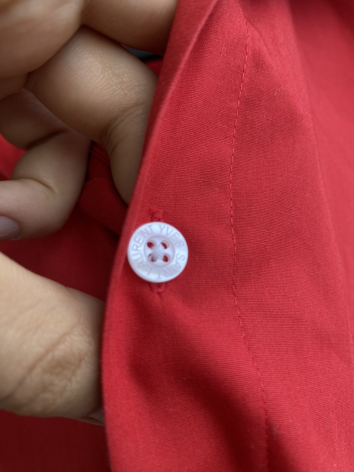 Yves Saint Laurent Summer YSL Shirt Red Button Up Size US L / EU 52-54 / 3 - 4 Thumbnail