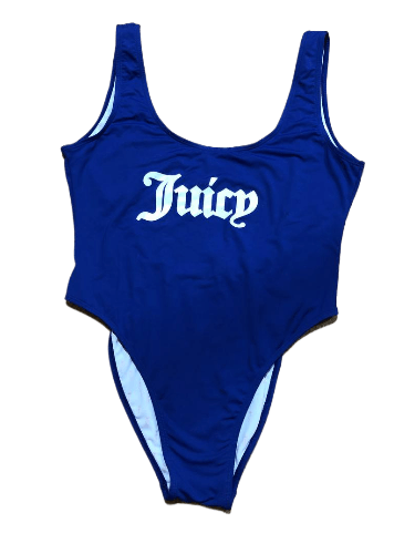 Juicy Couture Juicy Couture Blue Big Y2K Logo Swimsuit Size XL Size ONE SIZE - 1 Thumbnail