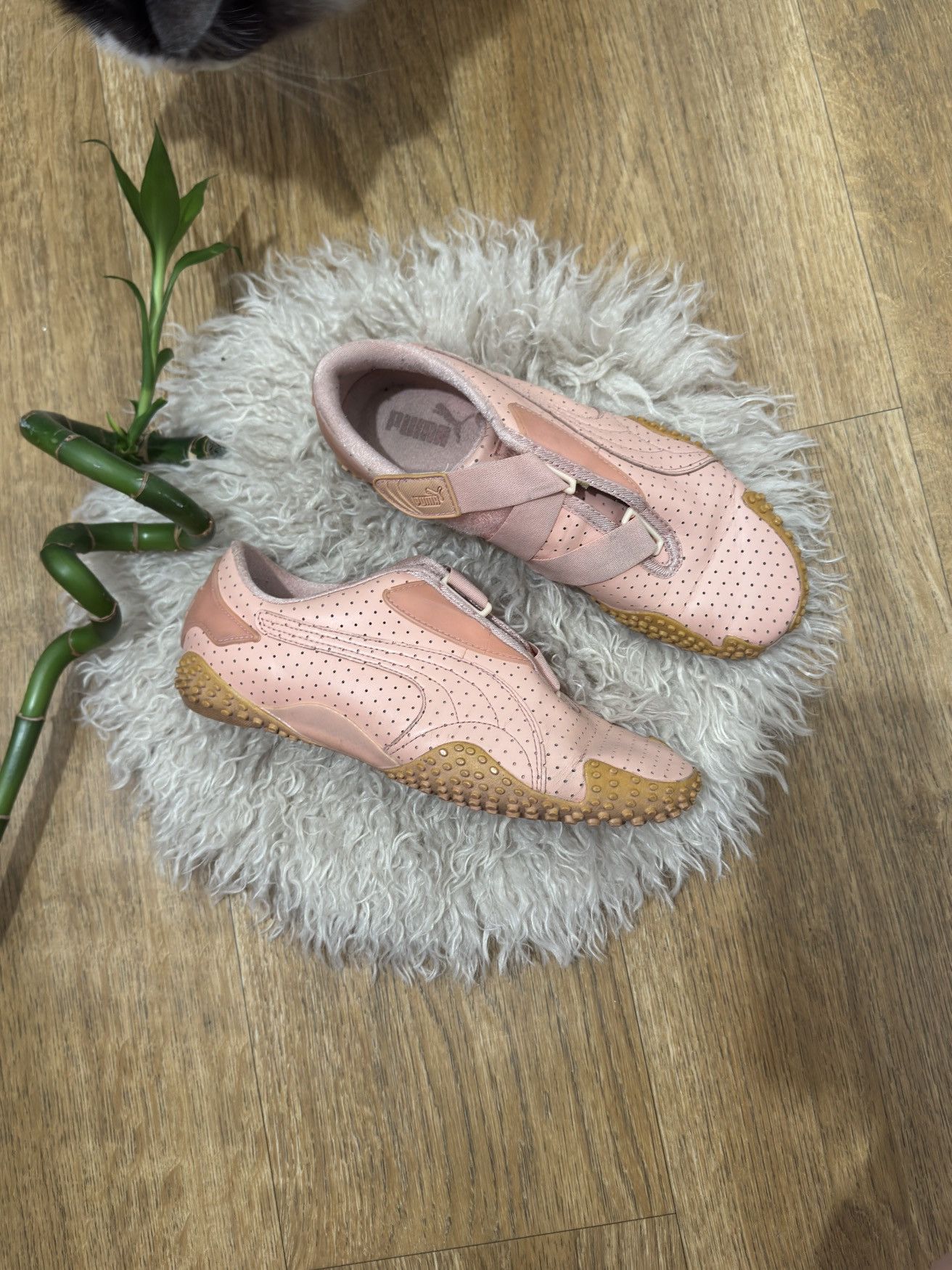Puma VINTAGE PUMA MOSTRO LEATHER PINK SNEAKERS SHOES Size US 8.5 / IT 38.5 - 1 Thumbnail
