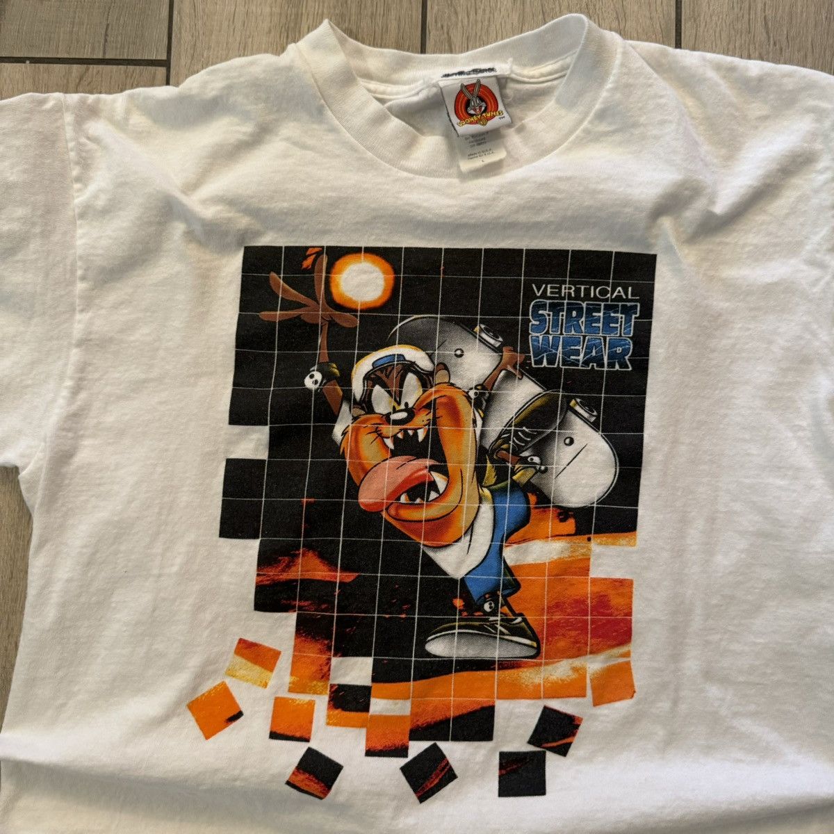 Independent Truck Co. × JNCO × Shorty's Skateboards Vintage 1996 White Taz Looney Tunes Skater Graphic Tee S-M Size US M / EU 48-50 / 2 - 2 Thumbnail