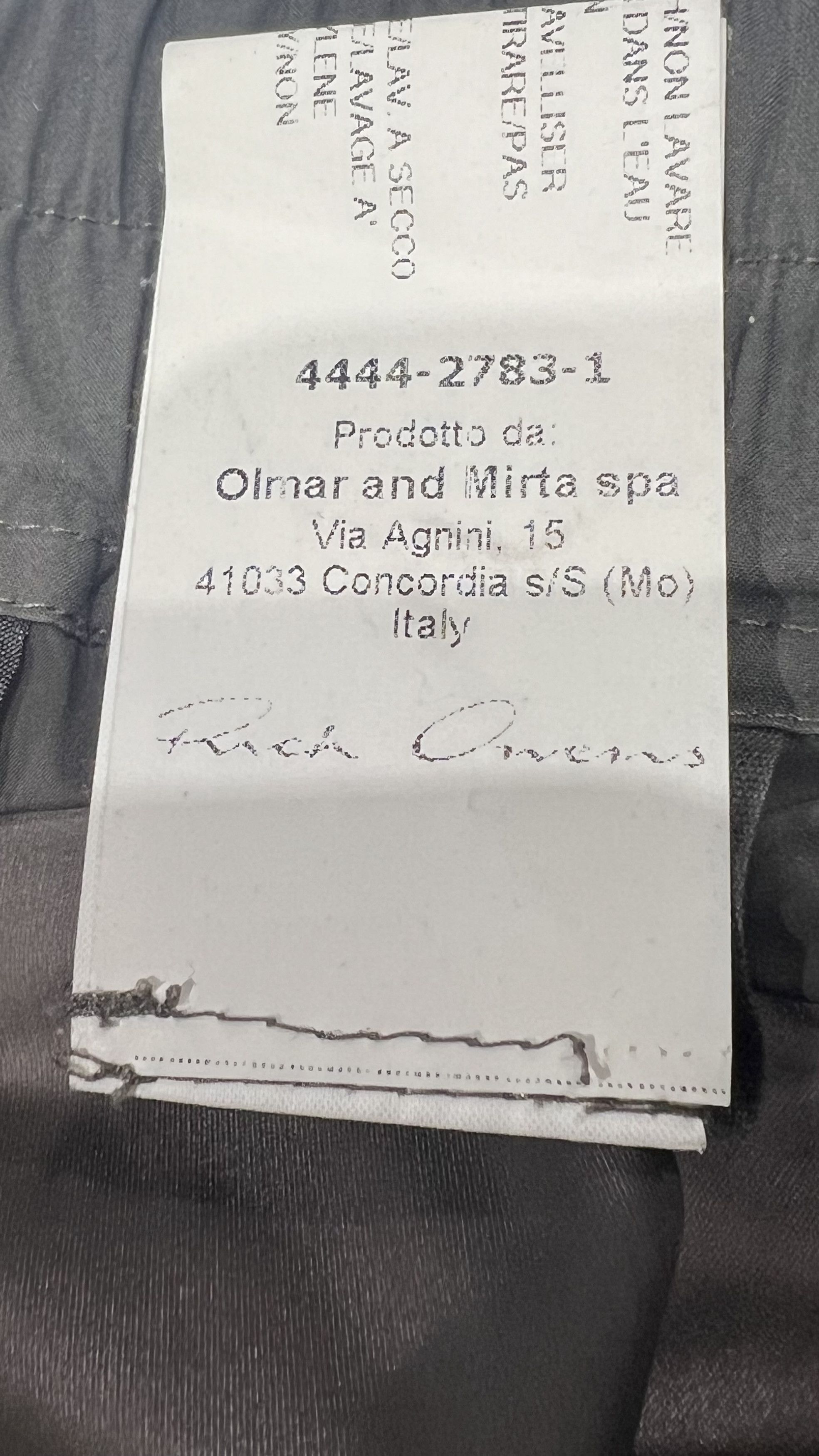 Rick Owens drop crotch pant.