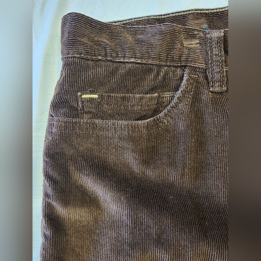 Banana Republic Banana Republic Men's Chocolate Corduroy Slim Fit Traveler Size US 35 - 9 Thumbnail