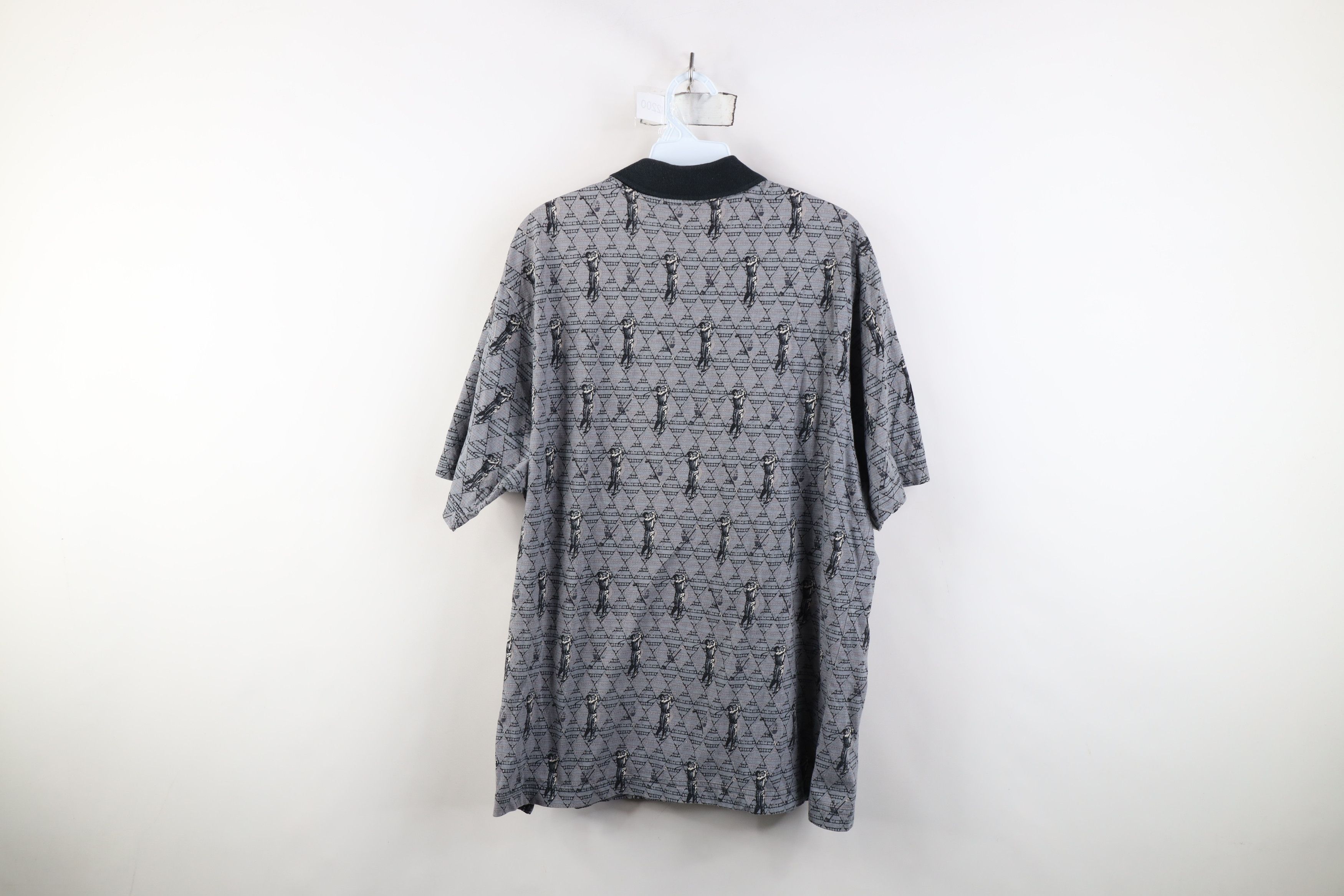 Vintage Vintage 90s Streetwear All Over Print Golf Polo Shirt Size US L / EU 52-54 / 3 - 10 Thumbnail