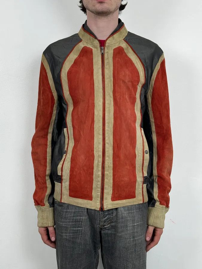 Roberto Cavalli Roberto Cavalli Biker Suede Calf Leather Jacket Size US M / EU 48-50 / 2 - 2 Thumbnail