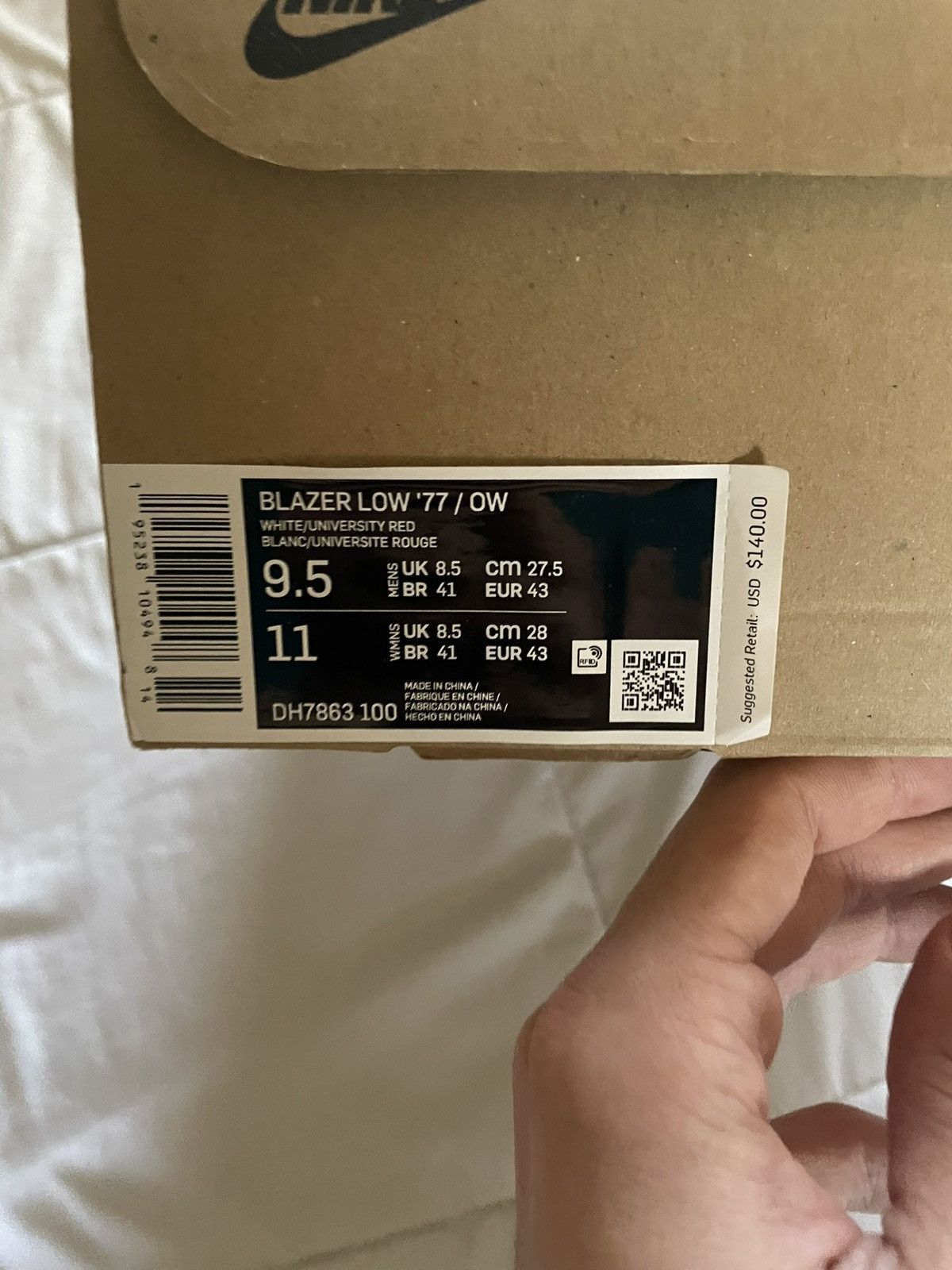 Nike × Off-White Nike Off White ‘77 blazer lows Size US 9.5 / EU 42-43 - 3 Thumbnail